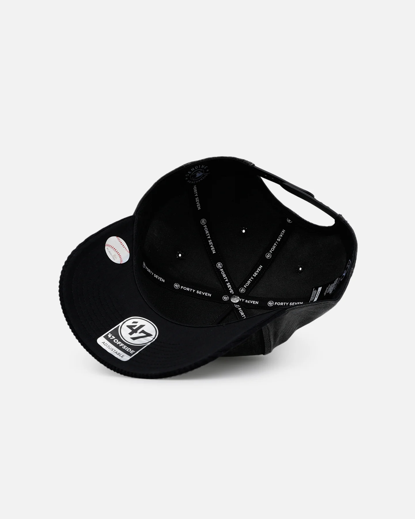 47 Brand Texas Rangers 'Apollo Corduroy' Offside DT Snapback Black - Image 7