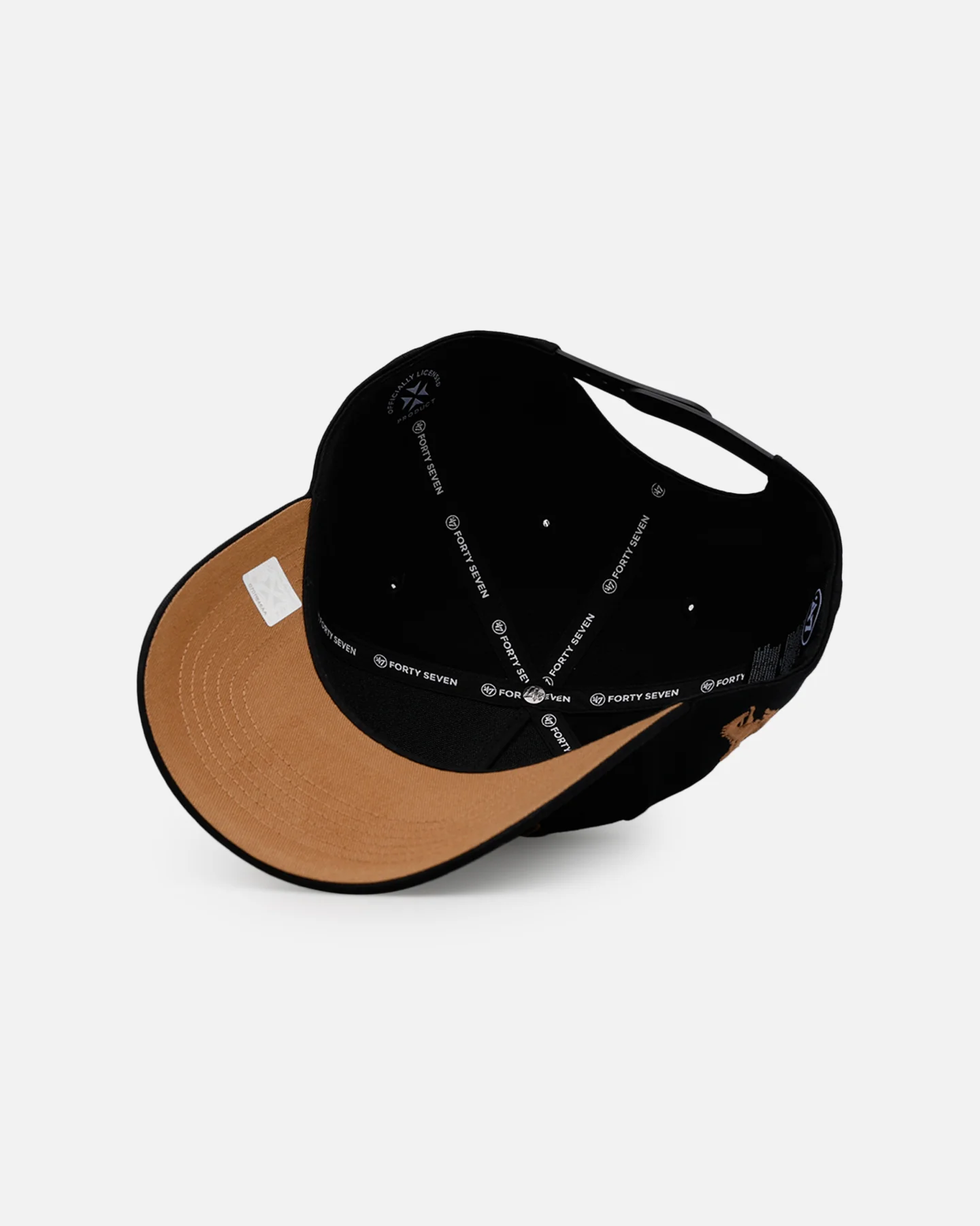 47 Brand Wyoming Cowboys 'Round Em Up' '47 Offside Snapback Black - Image 6