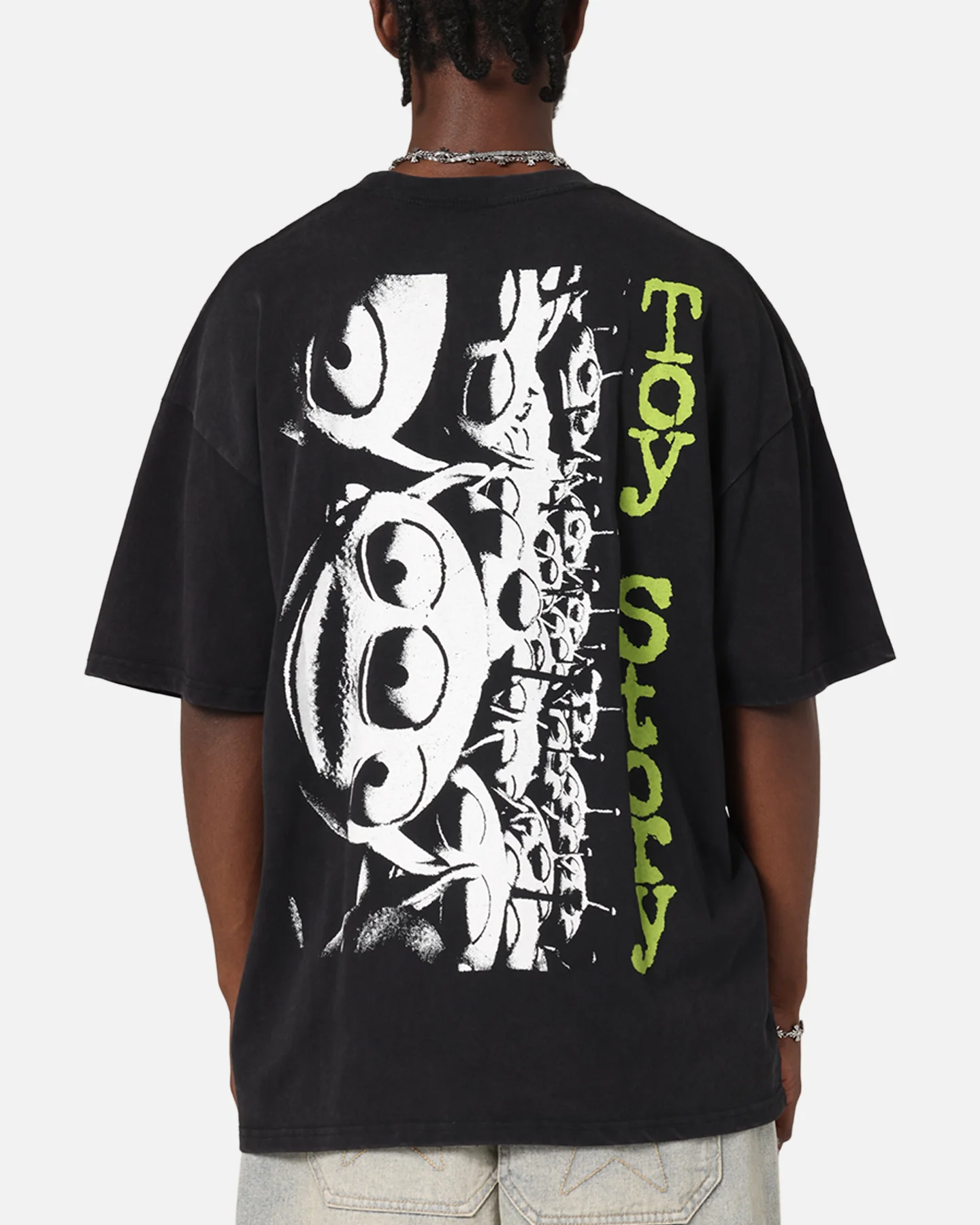 73Studio Disney Pixar Toy Story Little Green Men Vintage T-Shirt Black Acidwash