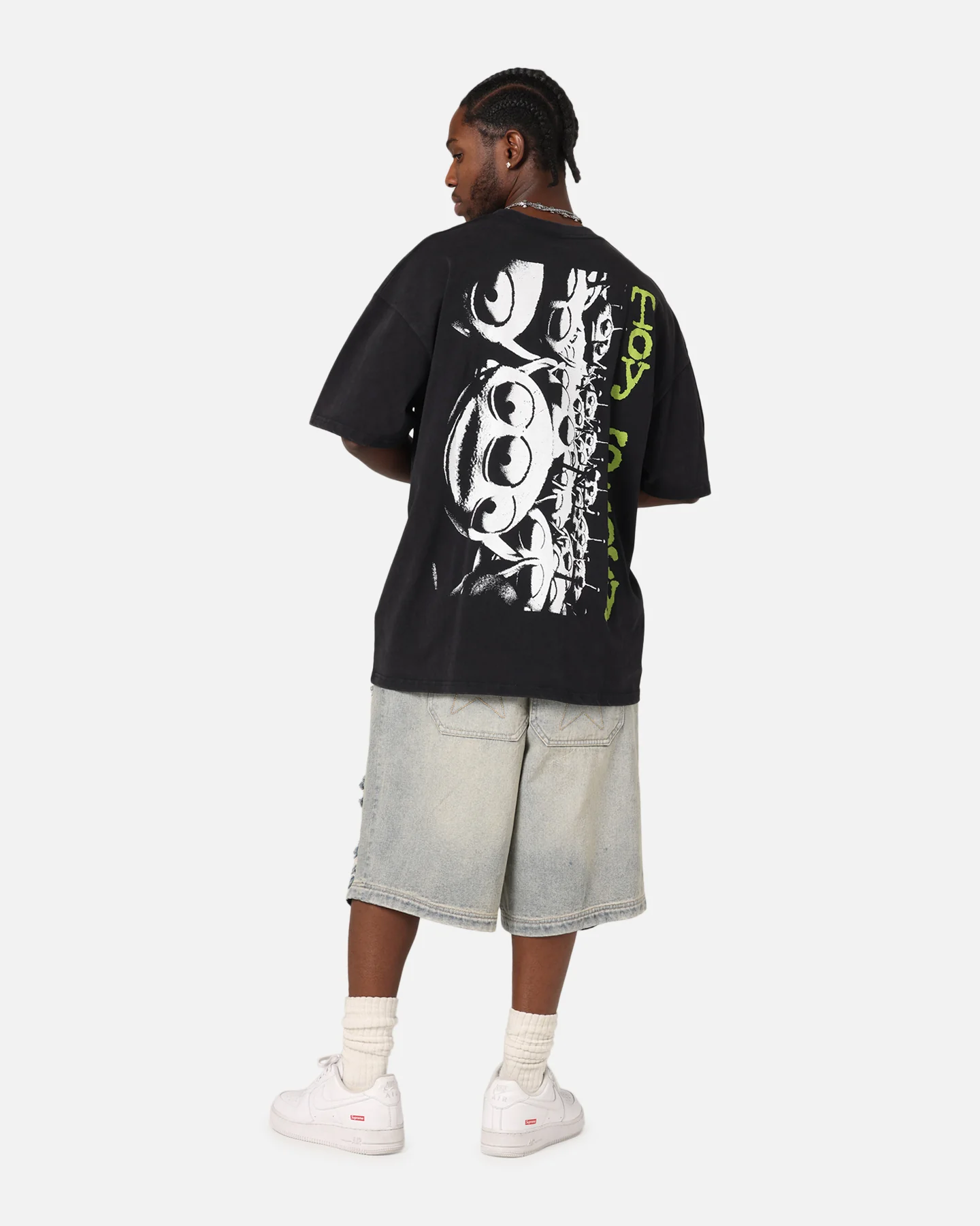 73Studio Disney Pixar Toy Story Little Green Men Vintage T-Shirt Black Acidwash - Image 3