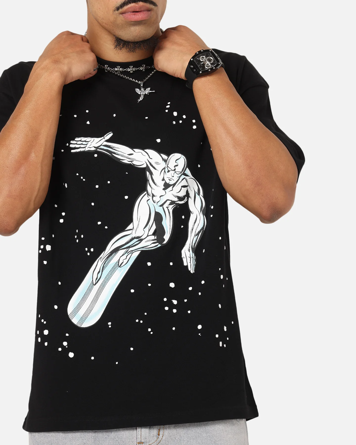 73Studio Marvel Fantastic Four Silver Surfer Saga T-Shirt Black - Image 7