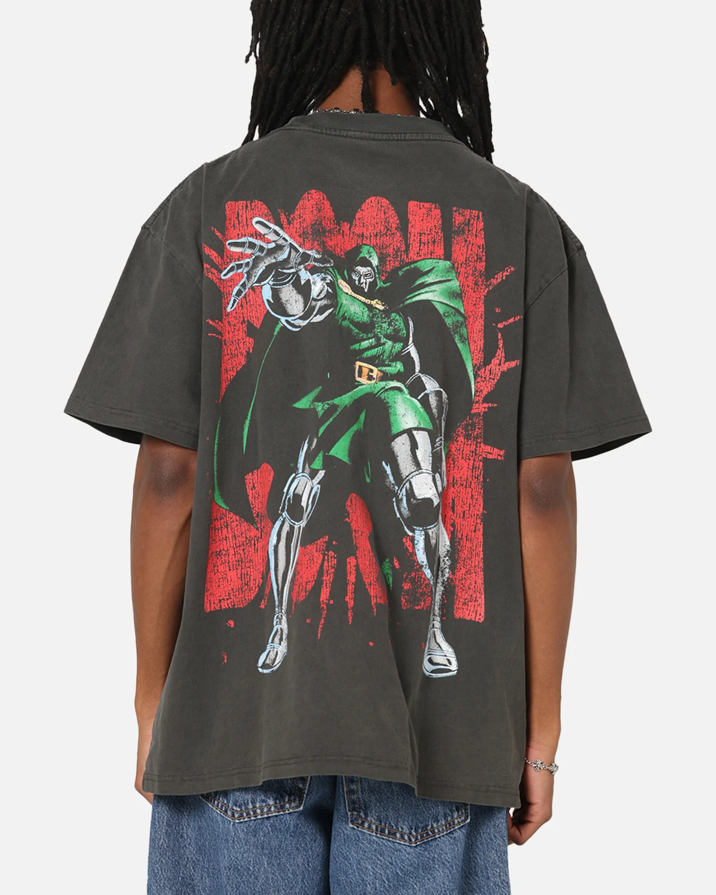 73Studio Marvel Fantastic Four Doctor Doom Heavy T-Shirt Black Wash - Image 2