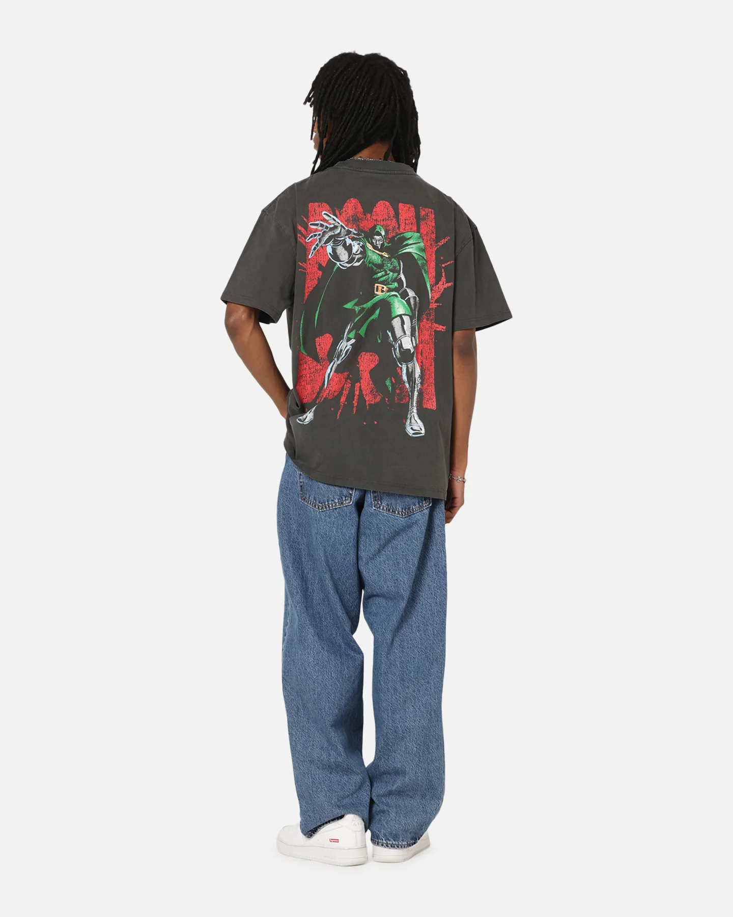 73Studio Marvel Fantastic Four Doctor Doom Heavy T-Shirt Black Wash - Image 4