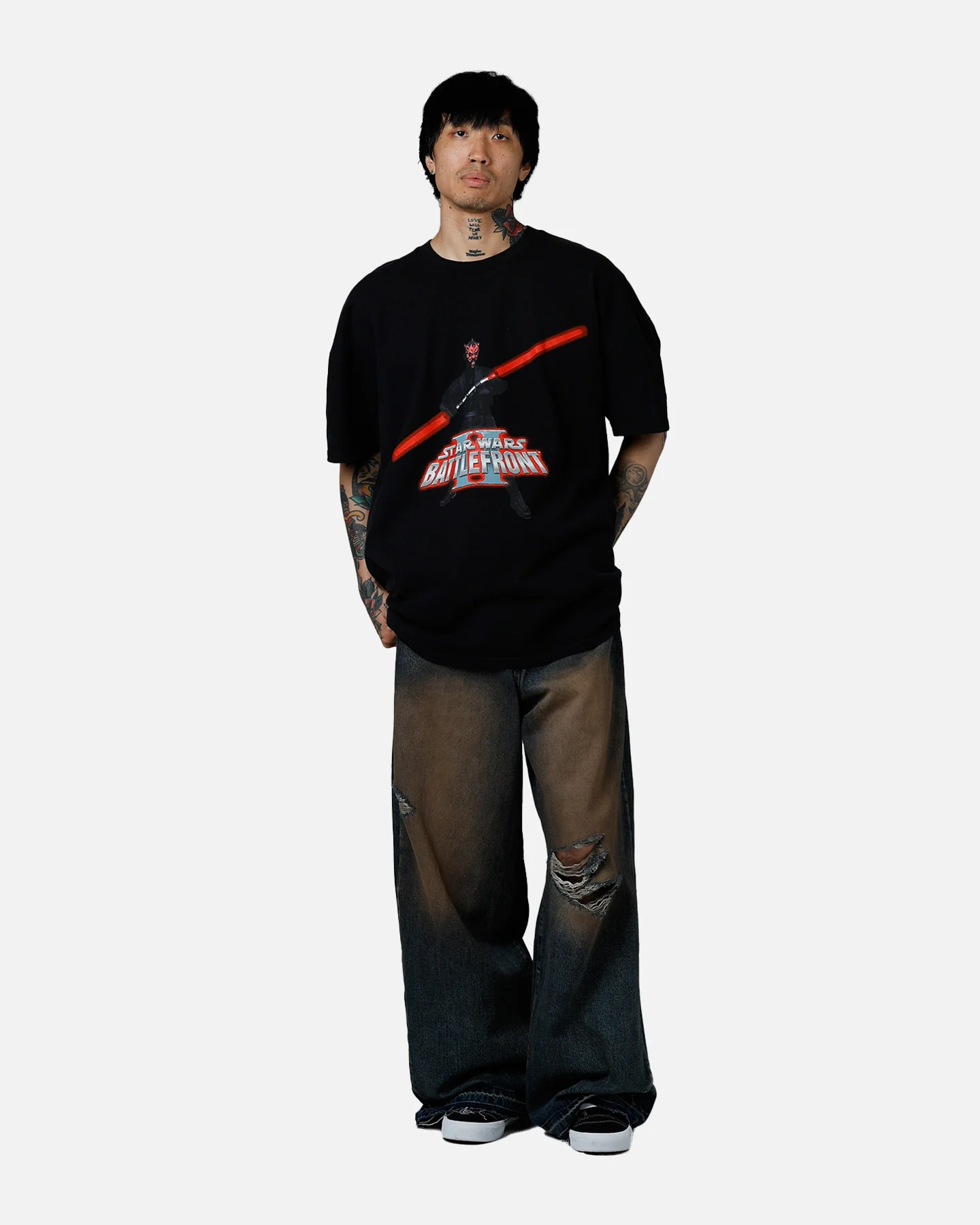 73Studio Star Wars Darth Maul Battlefront II T-Shirt Black - Image 3