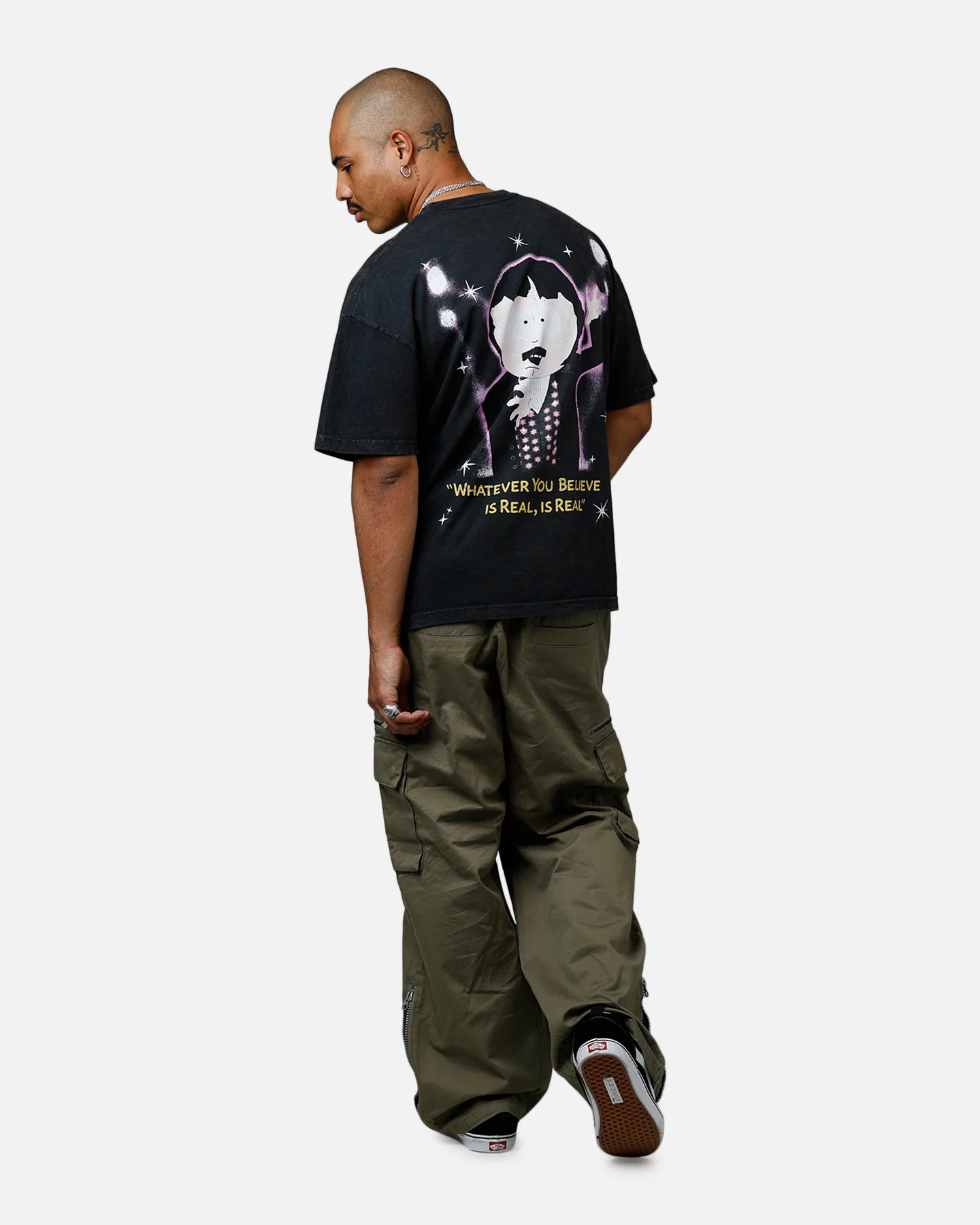 73Studio x South Park The Amazing Randy Heavyweight T-Shirt Black Acidwash - Image 6