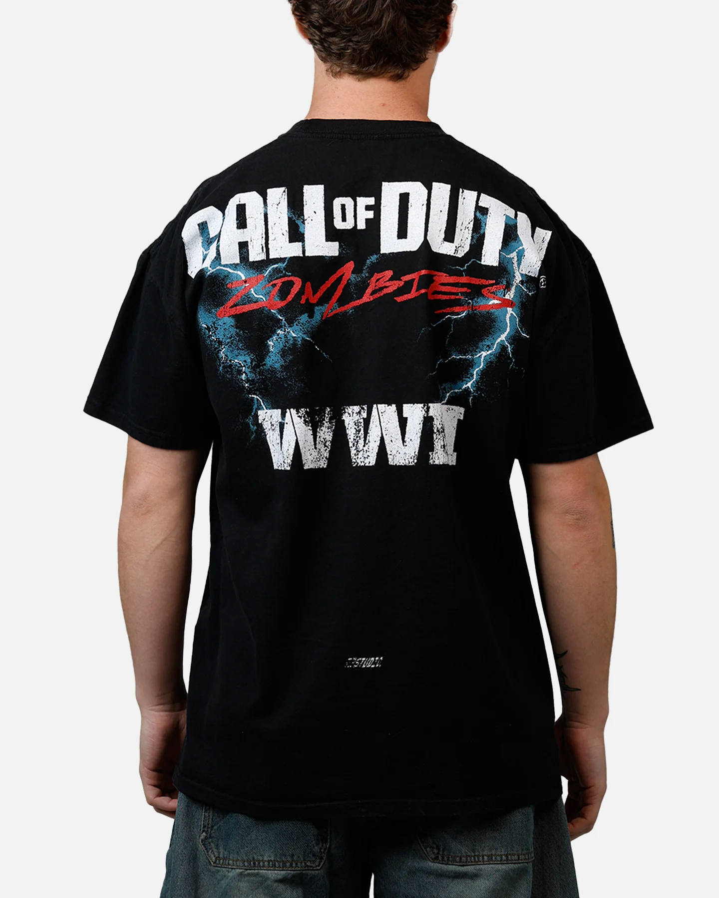 73 Studio X Call Of Duty WWII Tesla Zombies T-Shirt Black - Image 2