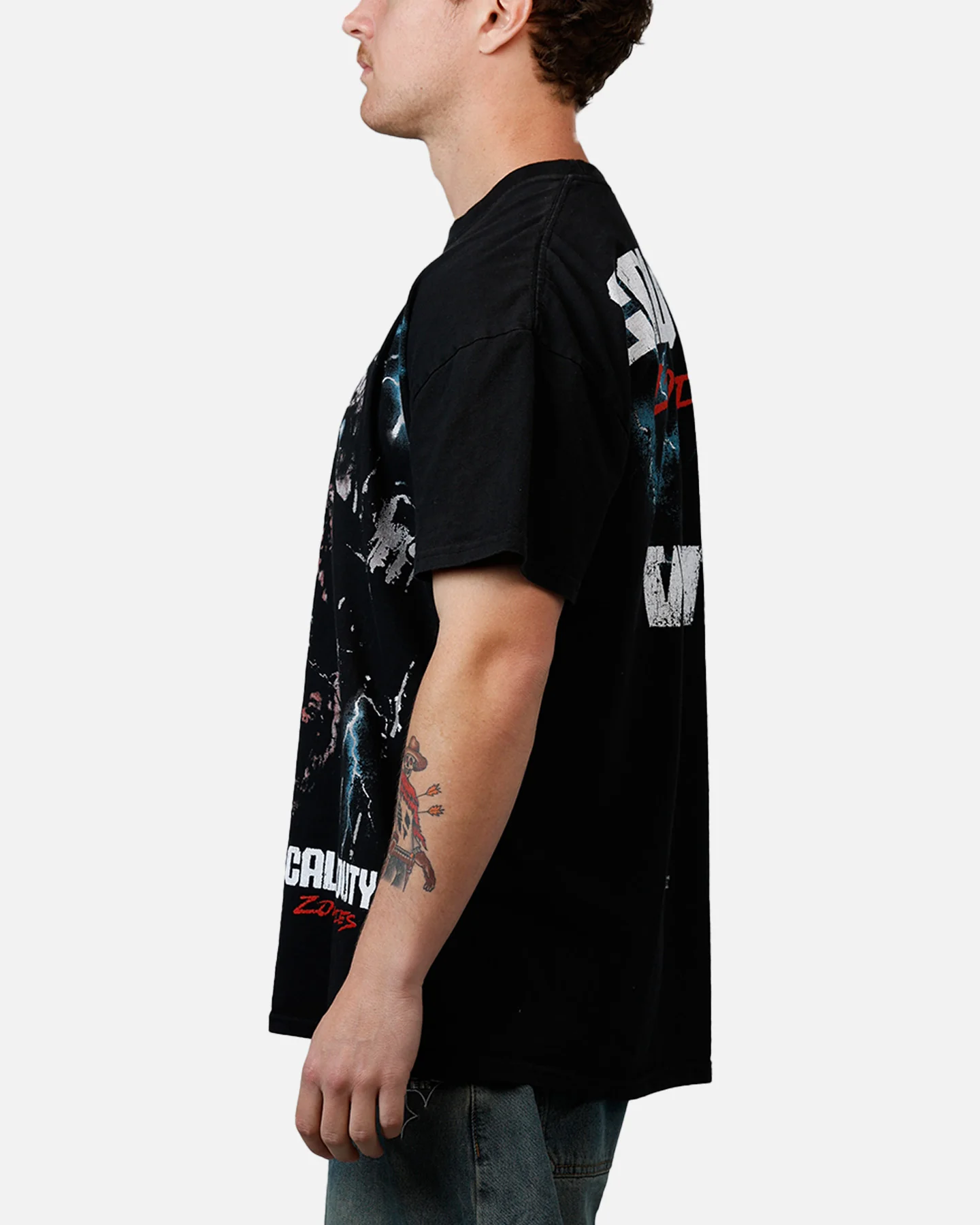 73 Studio X Call Of Duty WWII Tesla Zombies T-Shirt Black - Image 5