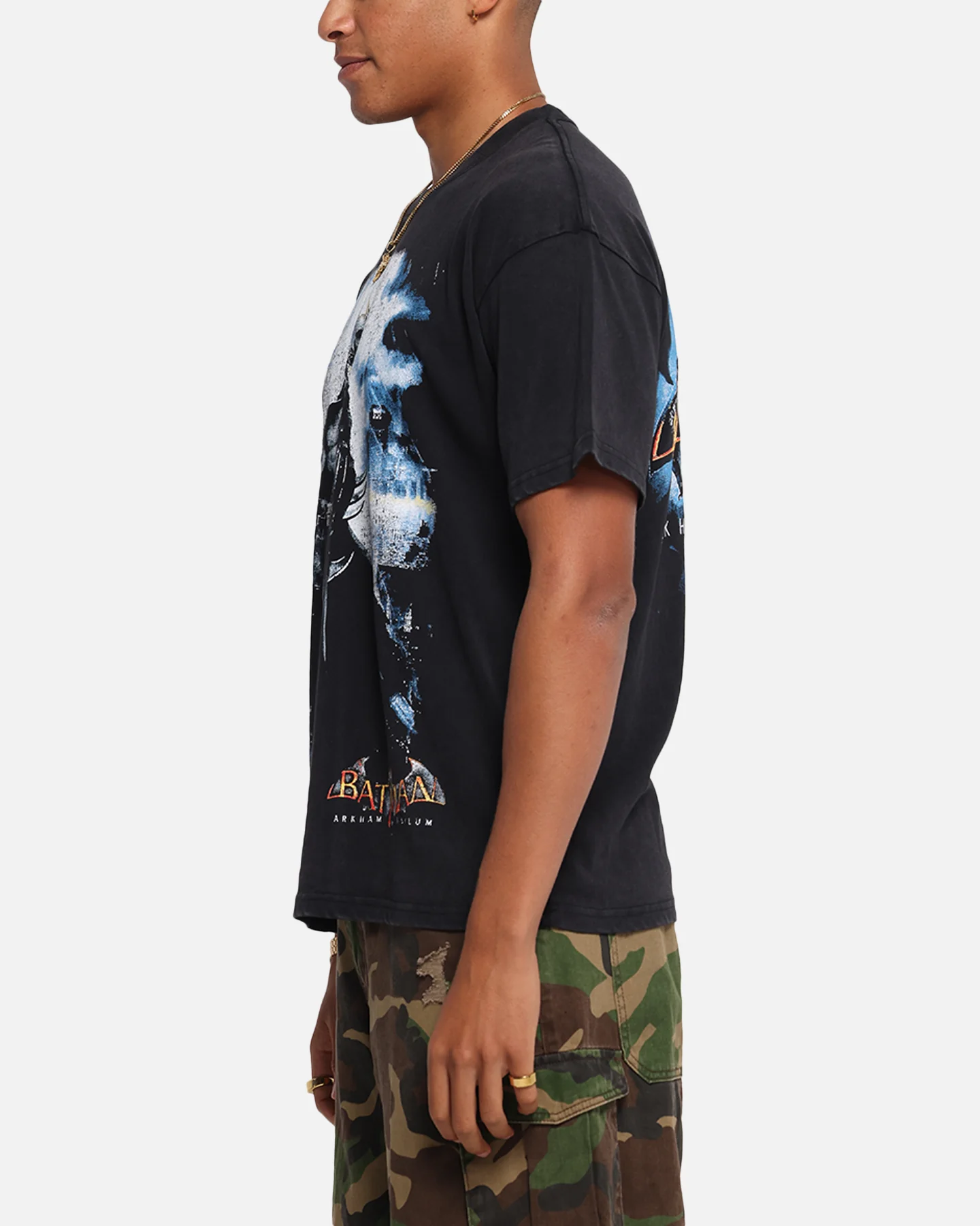 73Studio X DC Batman Arkham Asylum Vintage T-Shirt Black Acidwash - Image 6