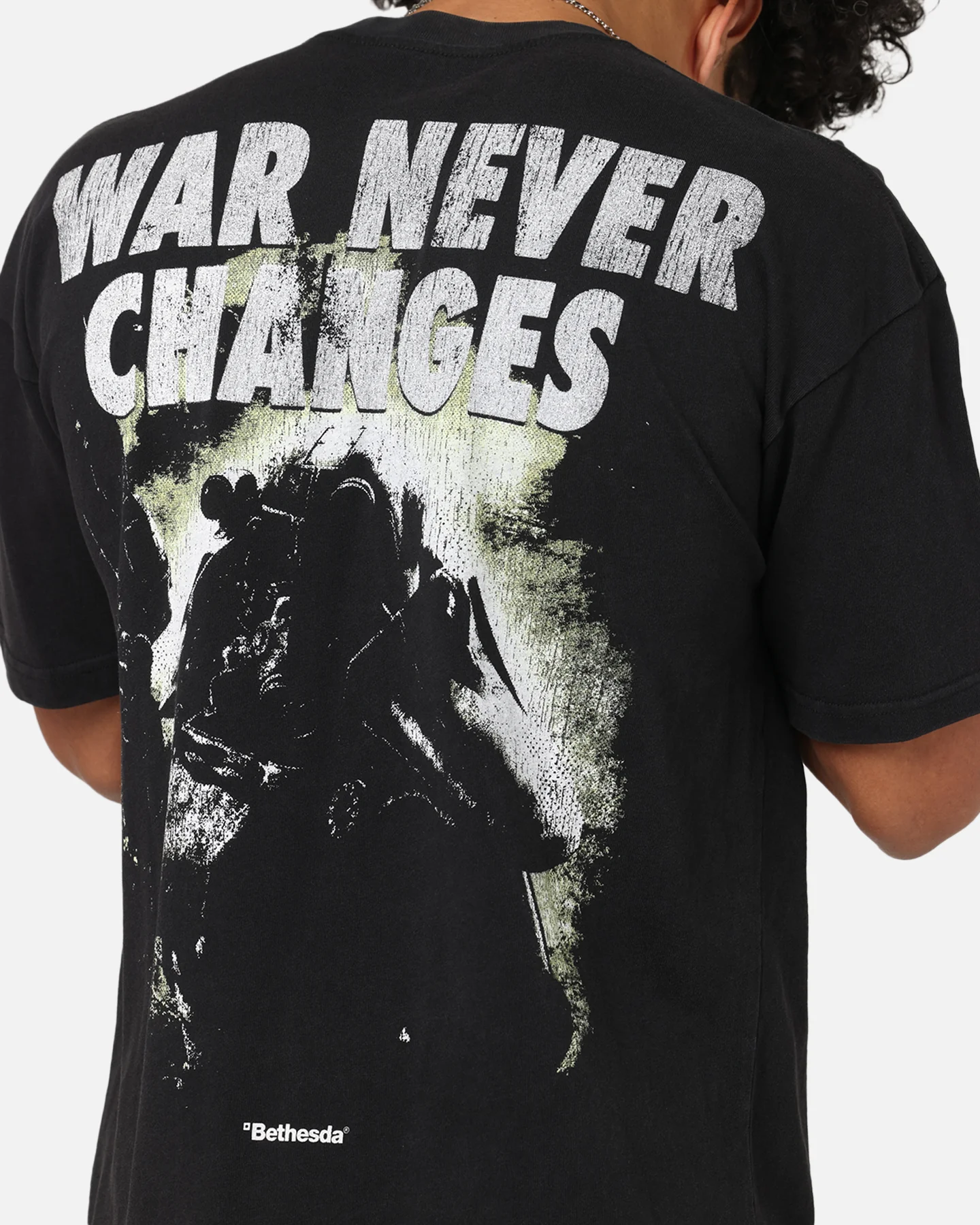 73Studio X Fallout '08 Fallout 3 Vintage T-Shirt Black Acidwash - Image 8