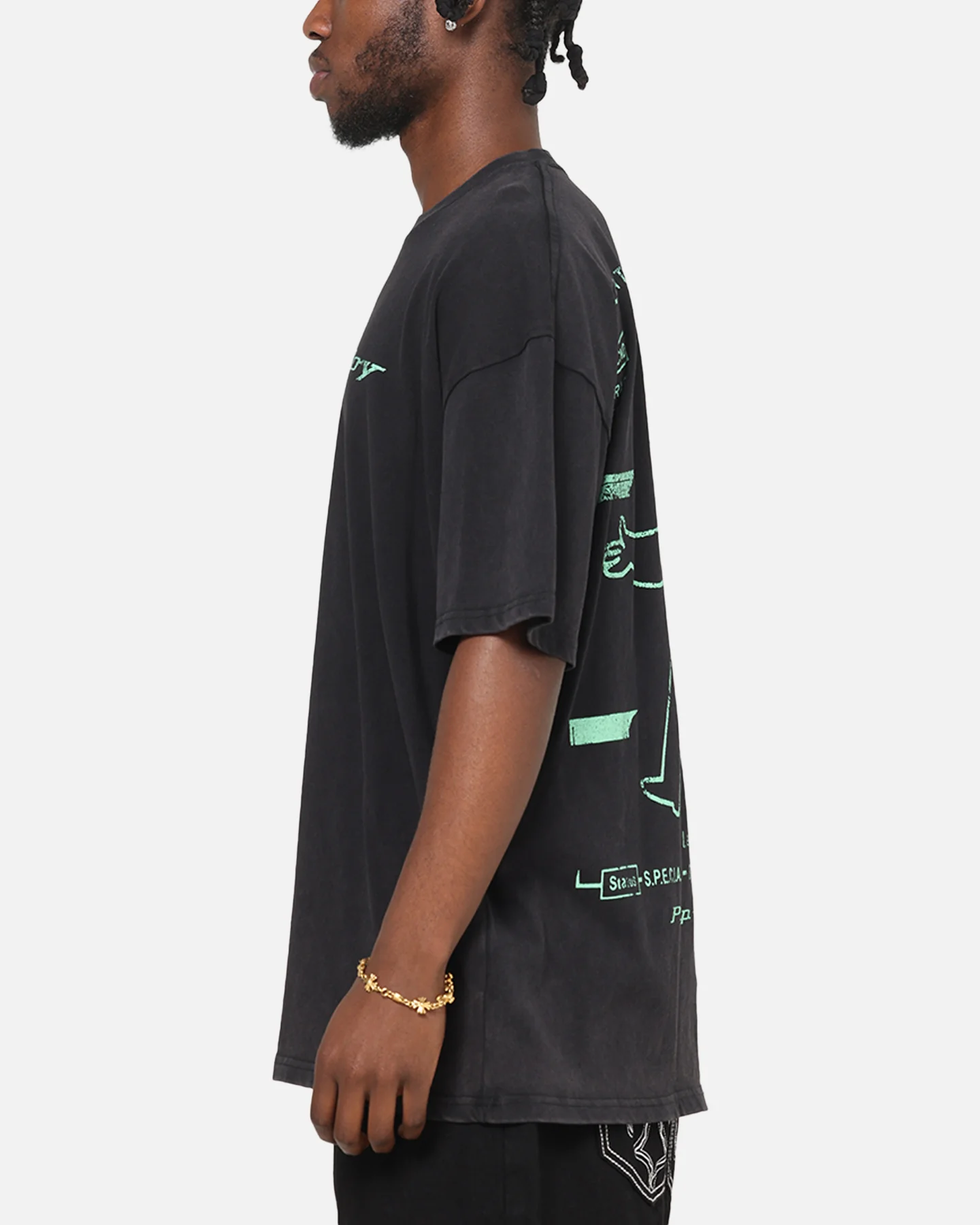 73Studio X Fallout Pipboy T-Shirt Black Acidwash - Image 6