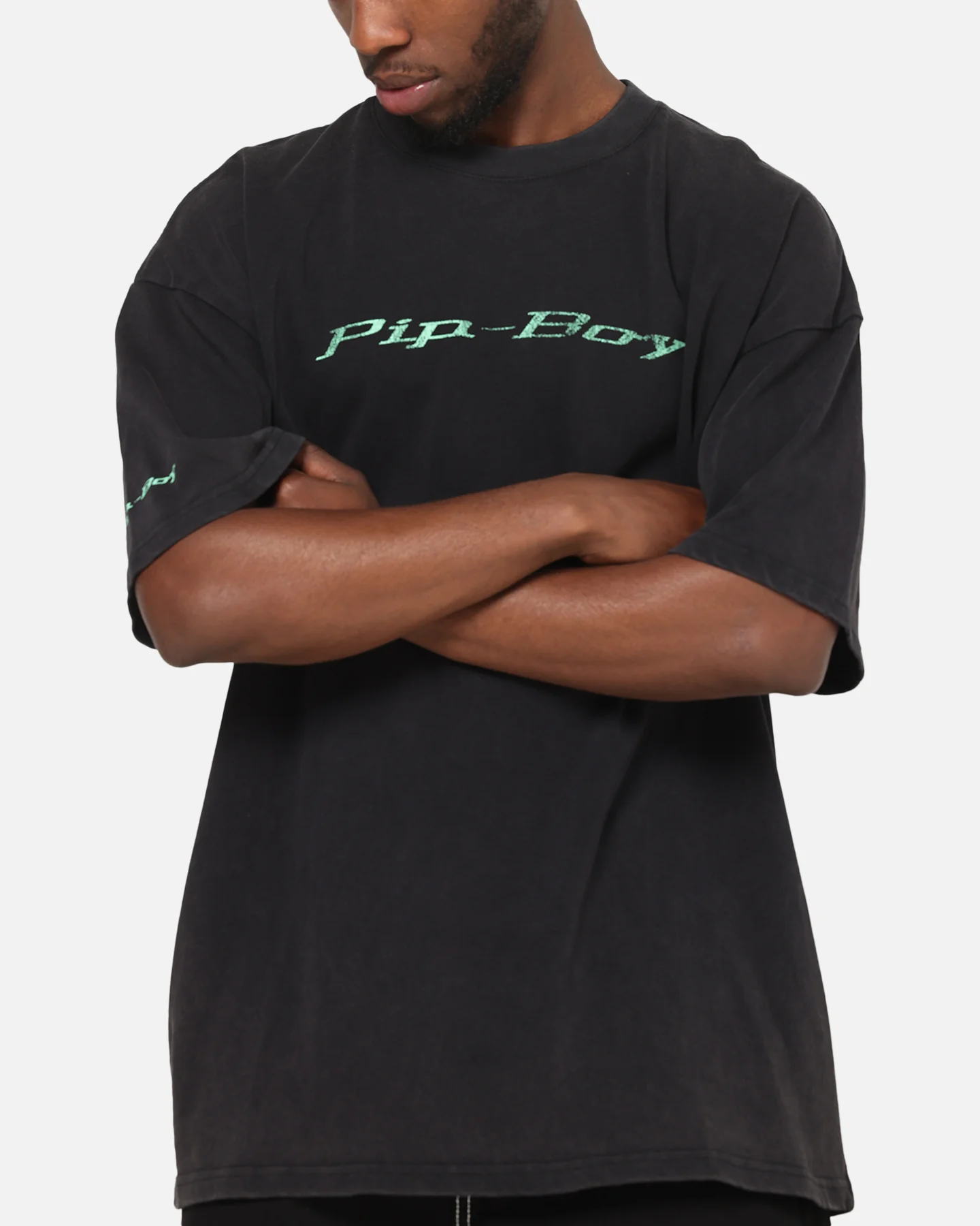73Studio X Fallout Pipboy T-Shirt Black Acidwash - Image 8