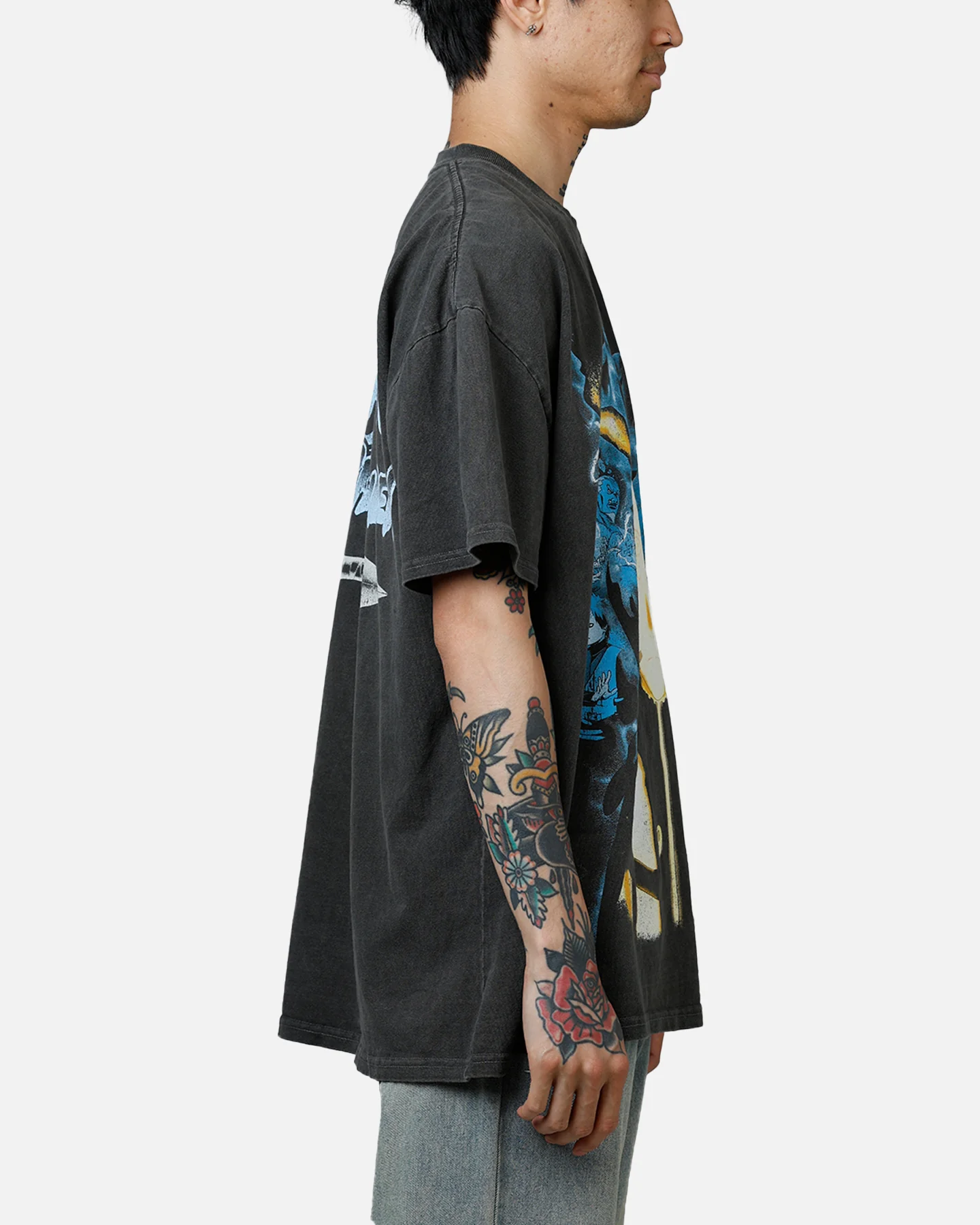 73Studio X Naruto Naruto Shippuden Heavyweight T-Shirt Black Wash - Image 4