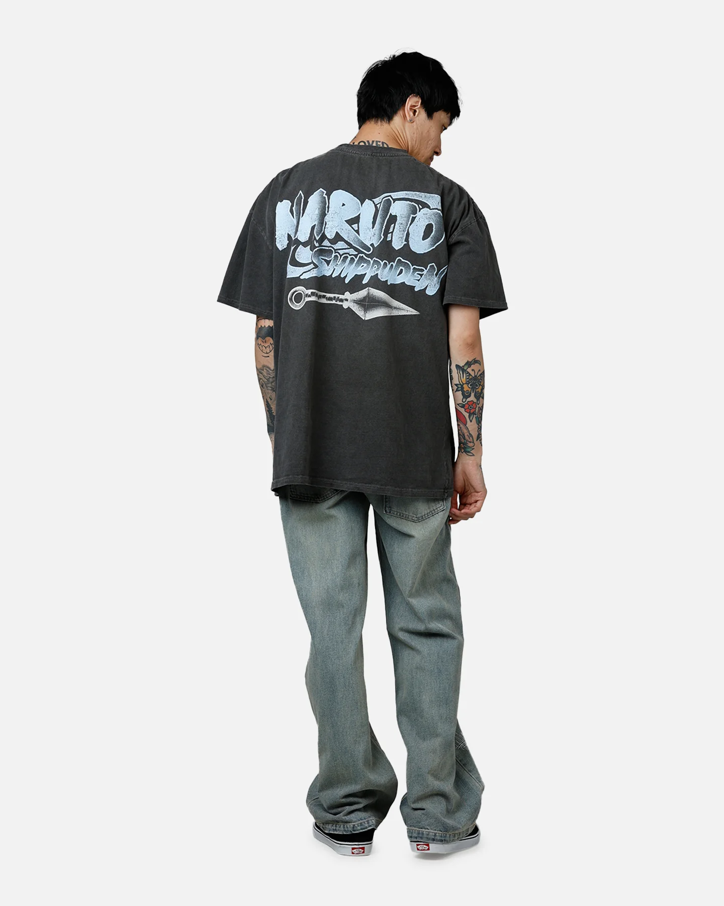 73Studio X Naruto Naruto Shippuden Heavyweight T-Shirt Black Wash - Image 6