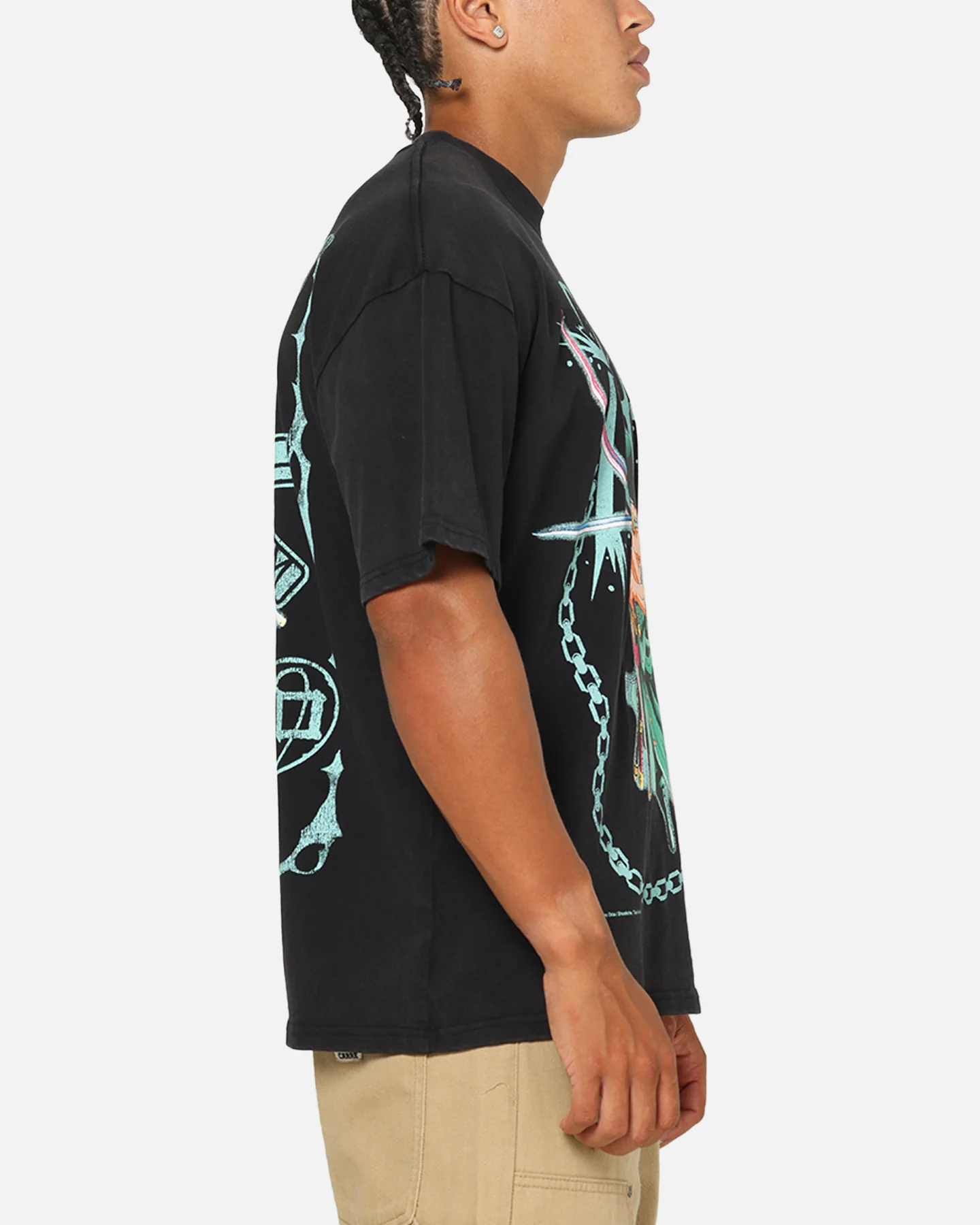 73Studio X One Piece Zoro Vintage T-Shirt Off Black - Image 5