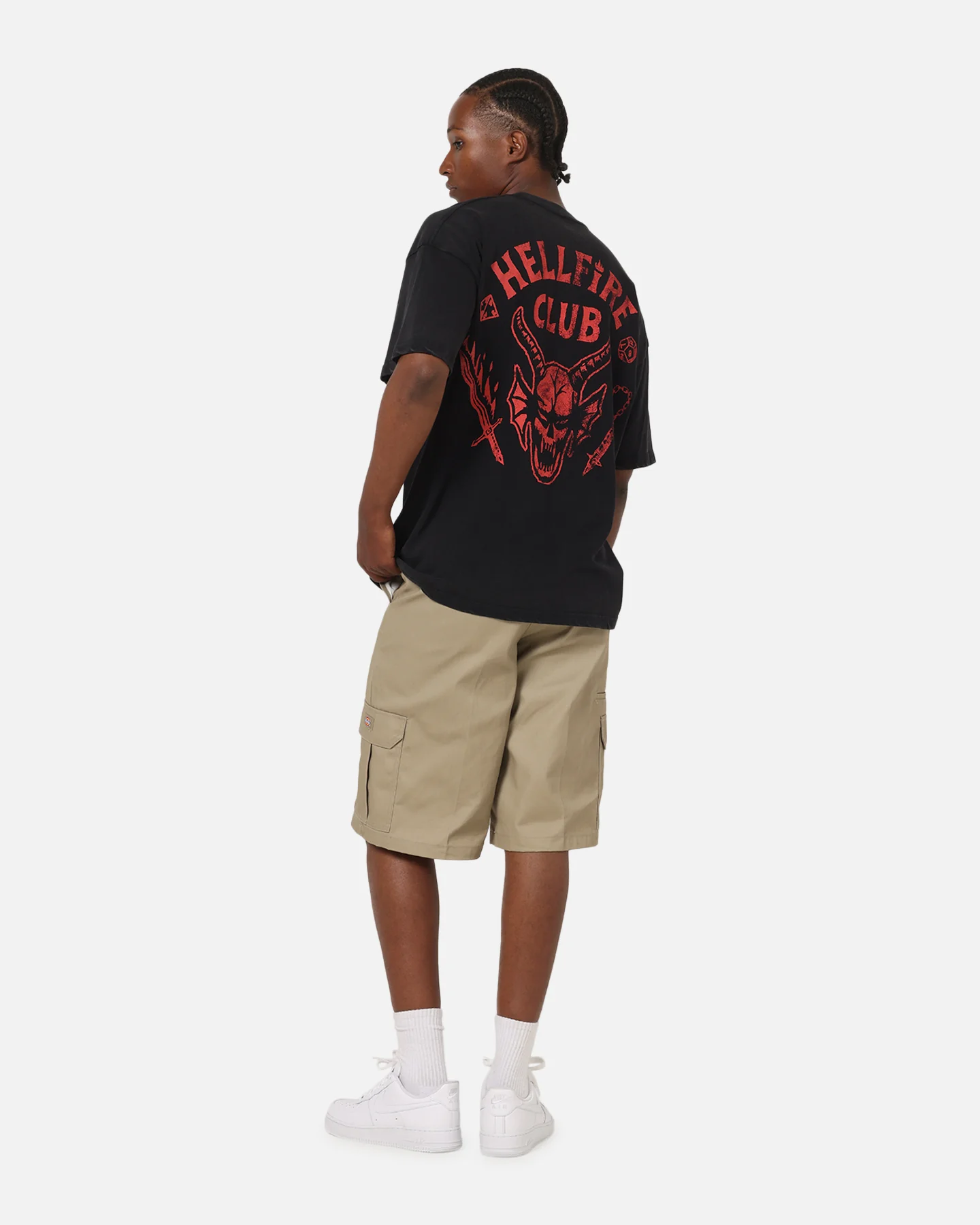 73Studio X Stranger Things Hellfire Lives T-Shirt Black Acidwash - Image 3