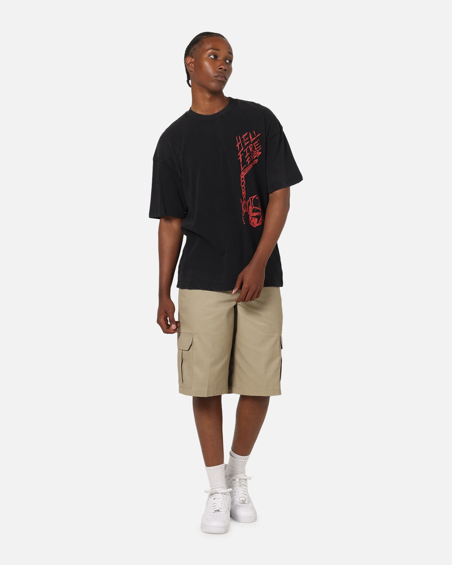 73Studio X Stranger Things Hellfire Lives T-Shirt Black Acidwash - Image 4