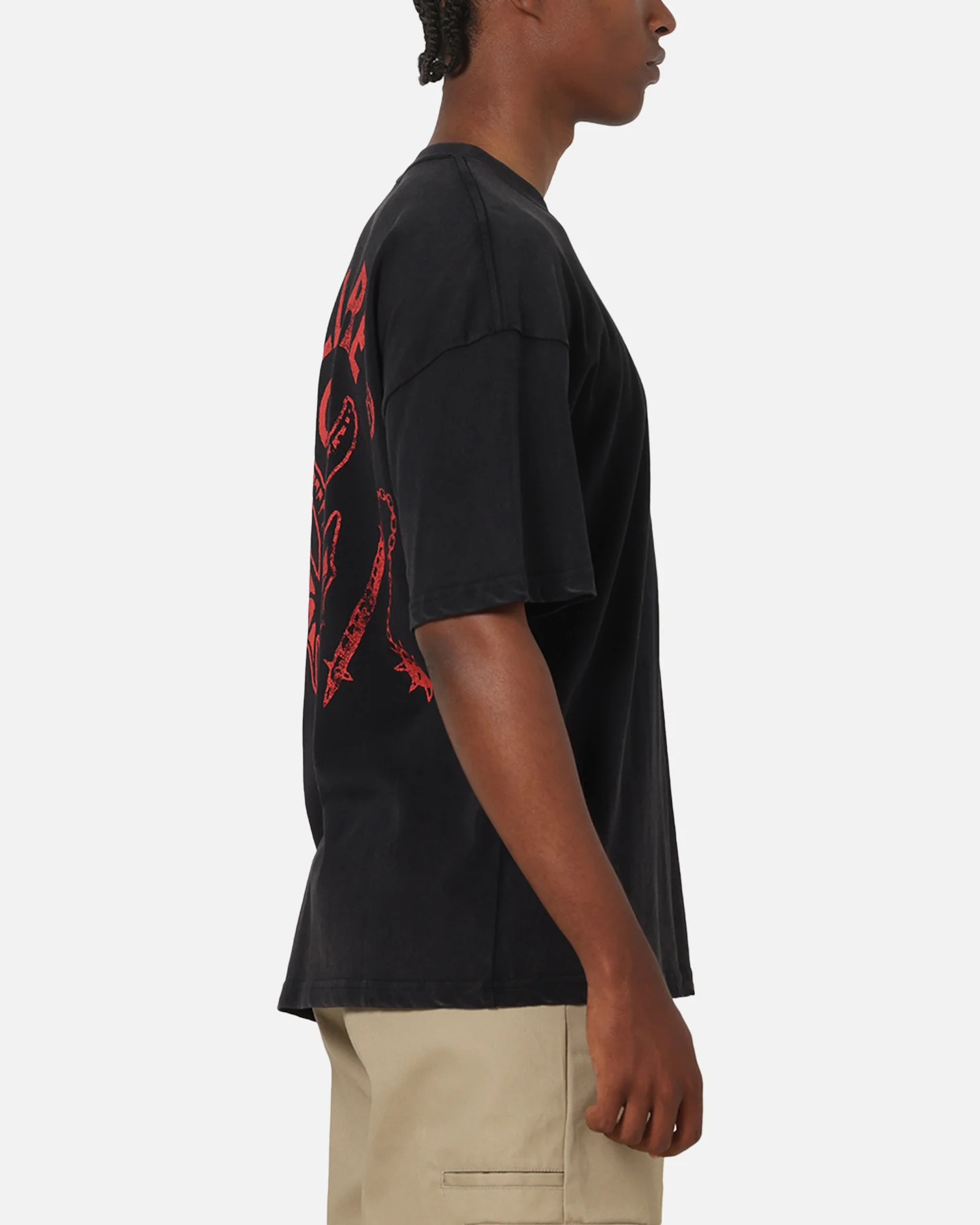 73Studio X Stranger Things Hellfire Lives T-Shirt Black Acidwash - Image 5