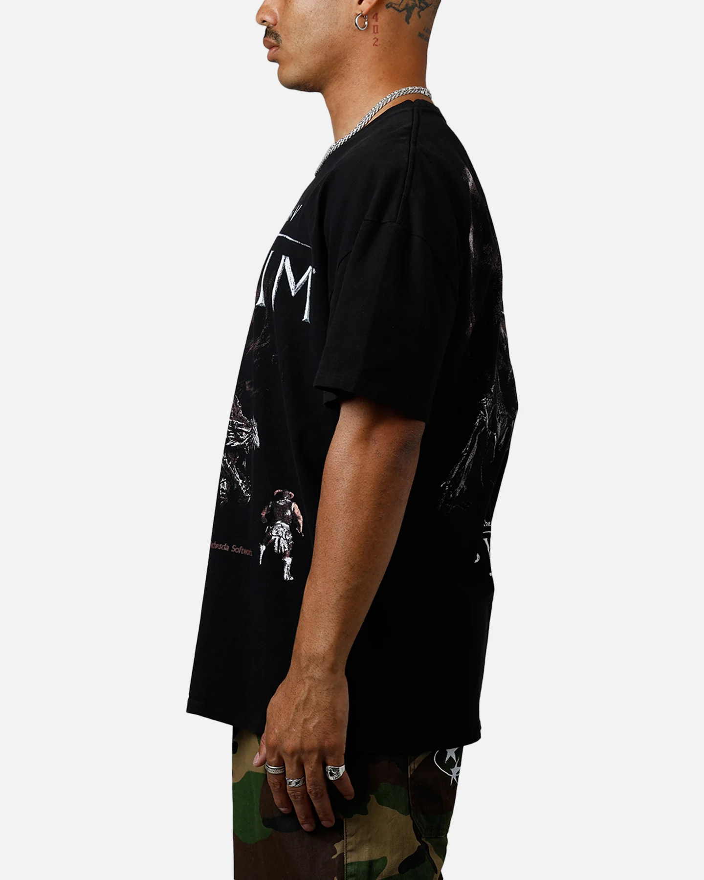 73Studio X The Elder Scrolls V: Skyrim Alduin Vintage T-Shirt Black - Image 5