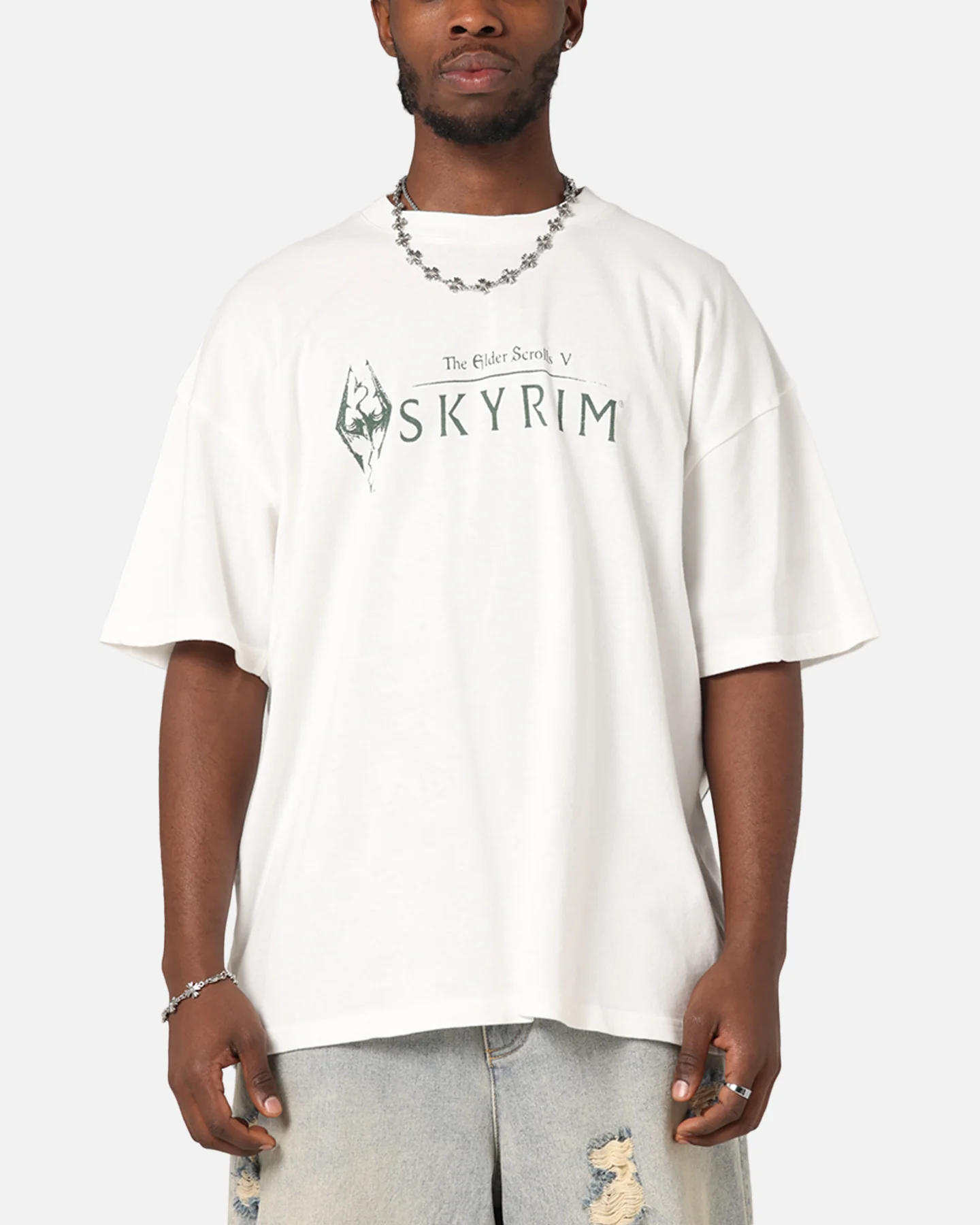 73Studio X The Elder Scrolls V: Skyrim Vintage T-Shirt Off White - Image 2