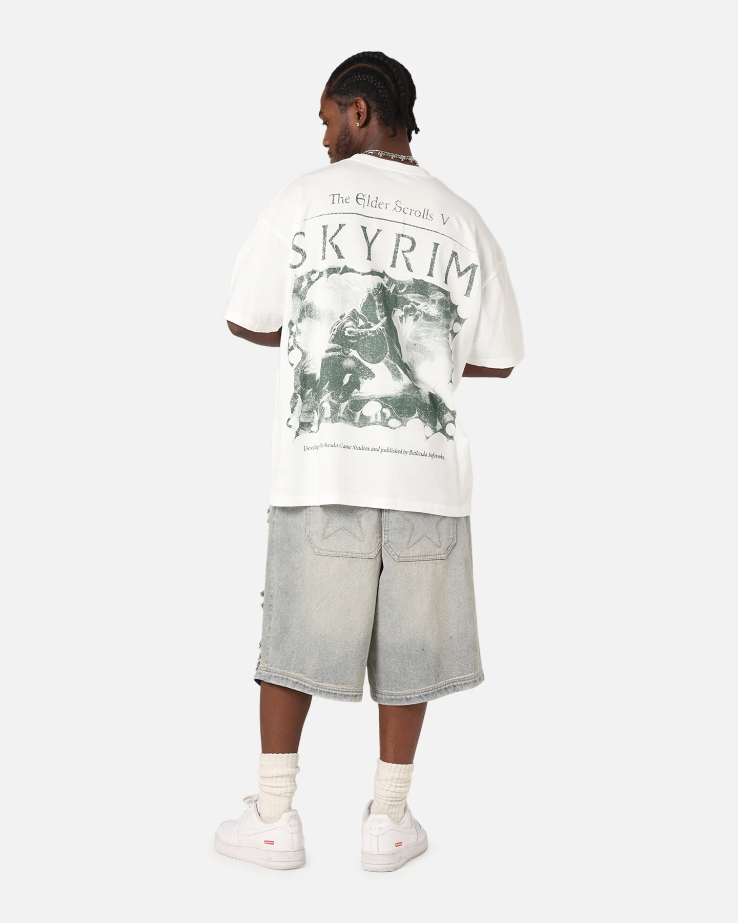 73Studio X The Elder Scrolls V: Skyrim Vintage T-Shirt Off White - Image 3