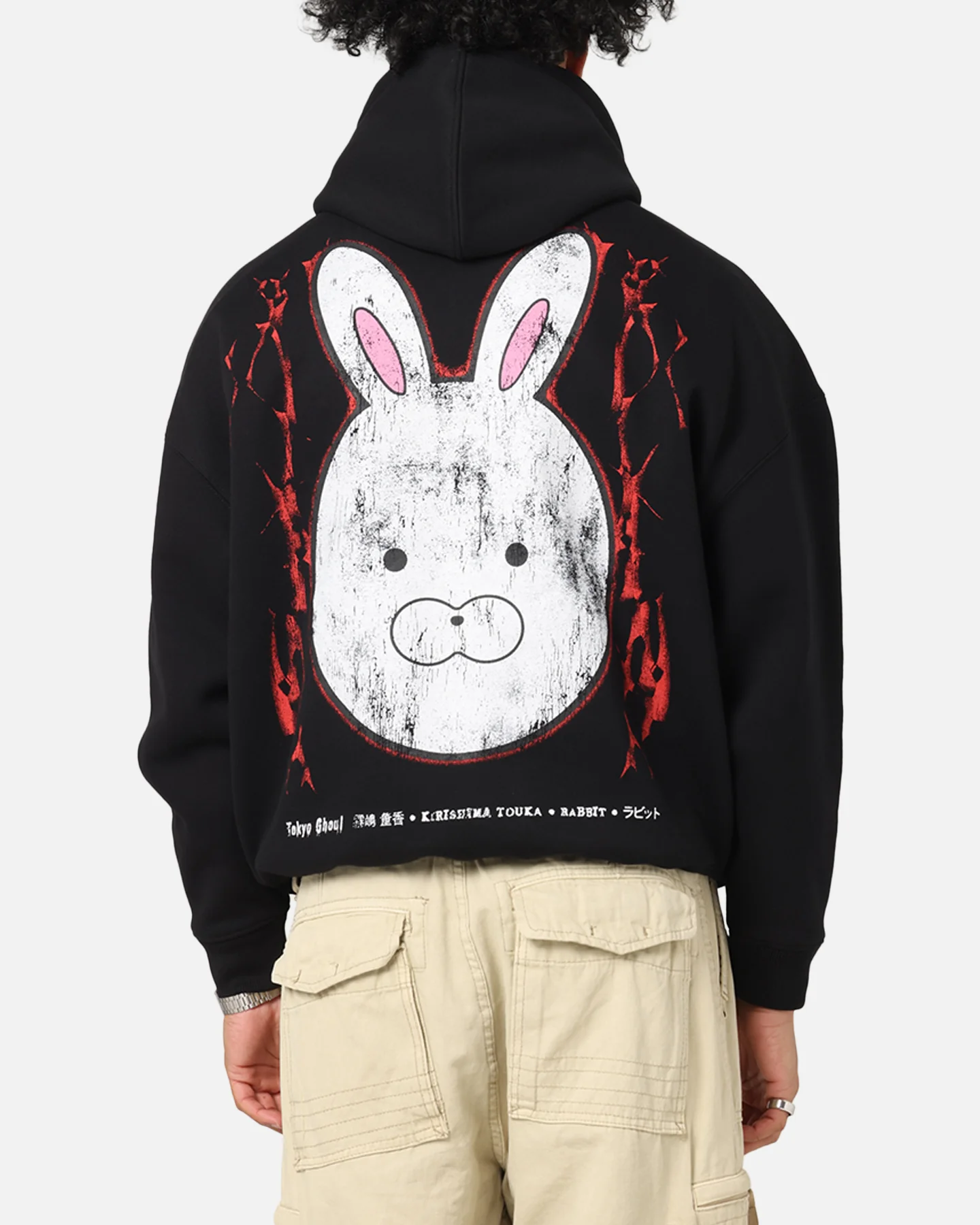 73Studio X Tokyo Ghoul Rabbit Premium Hoodie Black - Image 2