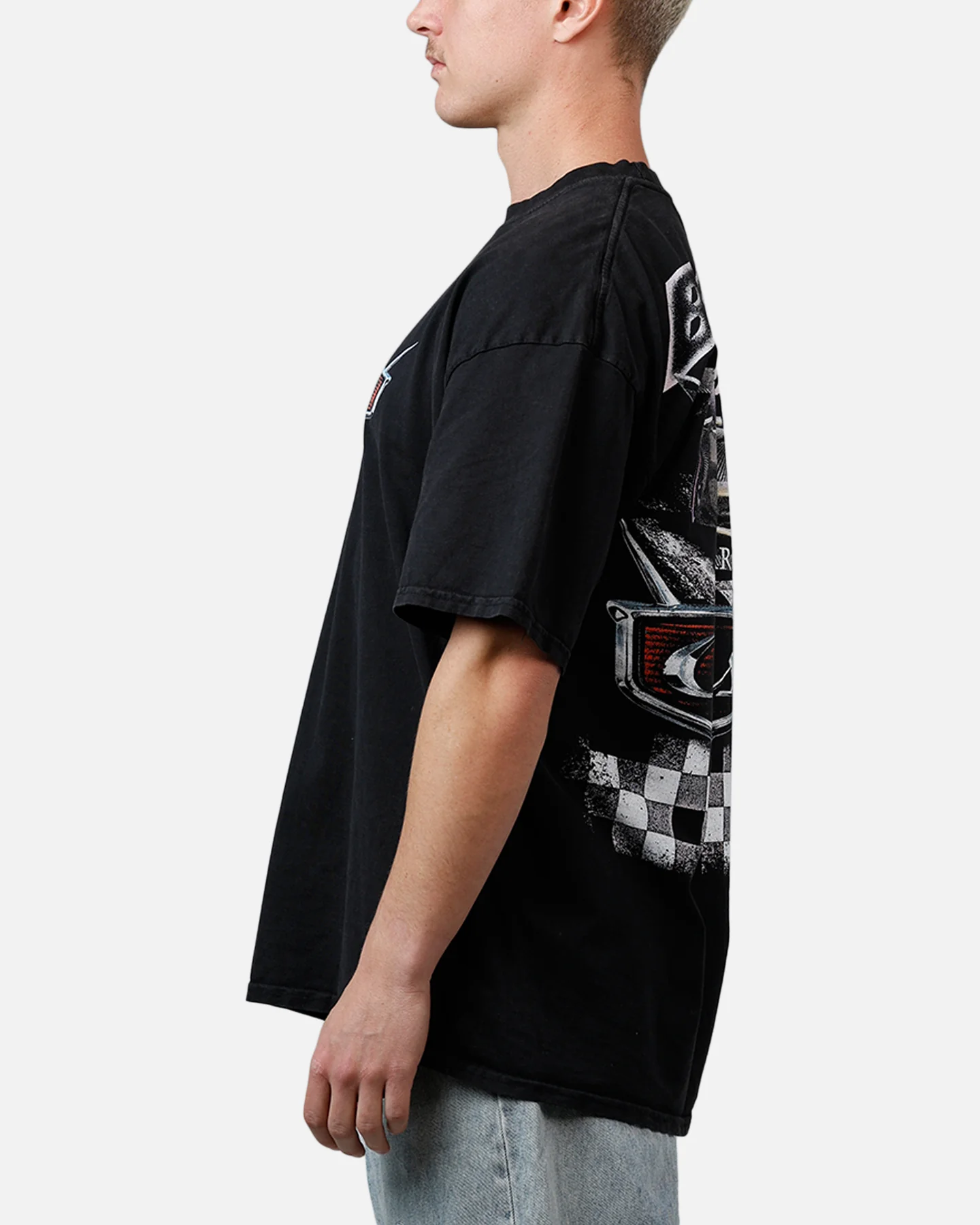 73Studio Disney And Pixar Cars Boost Vintage T-Shirt Black Acidwash - Image 5
