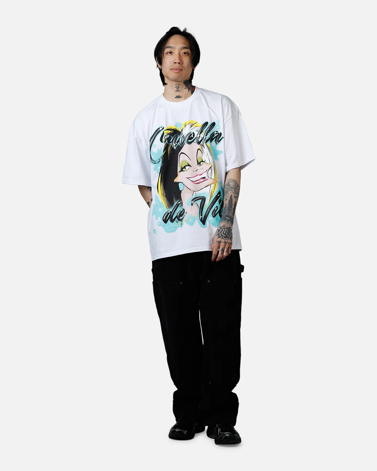 73Studio Disney Cruella De Vil Airbrush T-Shirt White - Image 3