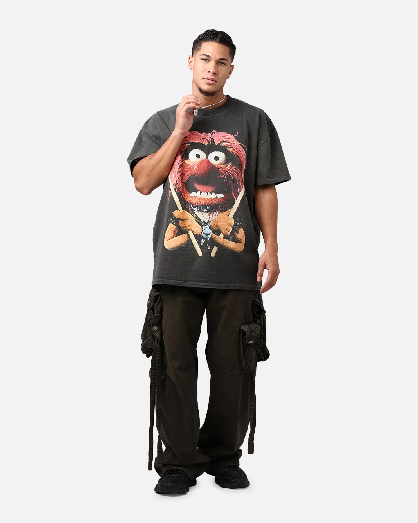 73Studio Disney The Muppets Animal Heavyweight T-Shirt Black Wash - Image 3