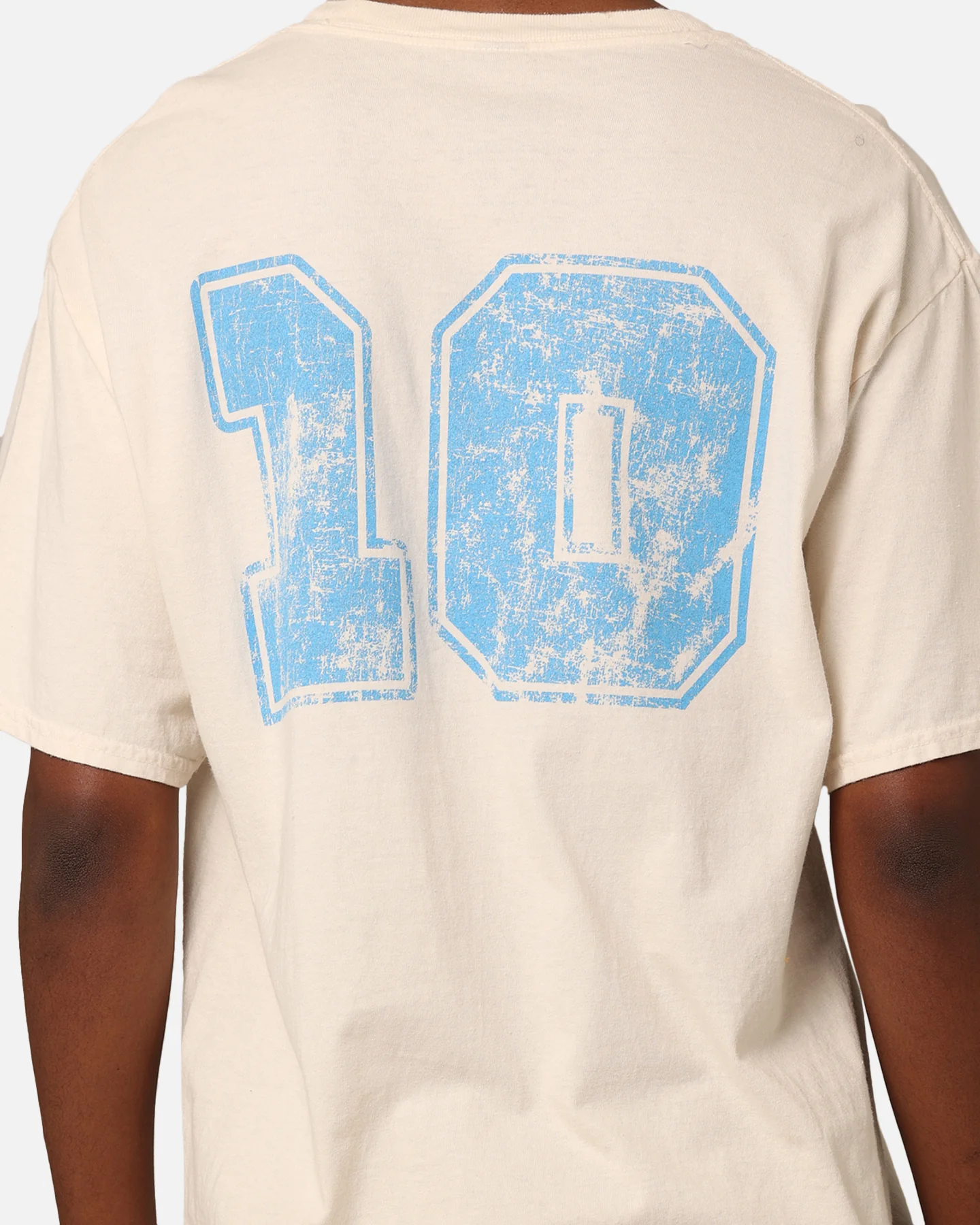 73Studio Football Club 10 T-Shirt Off White/Blue - Image 8