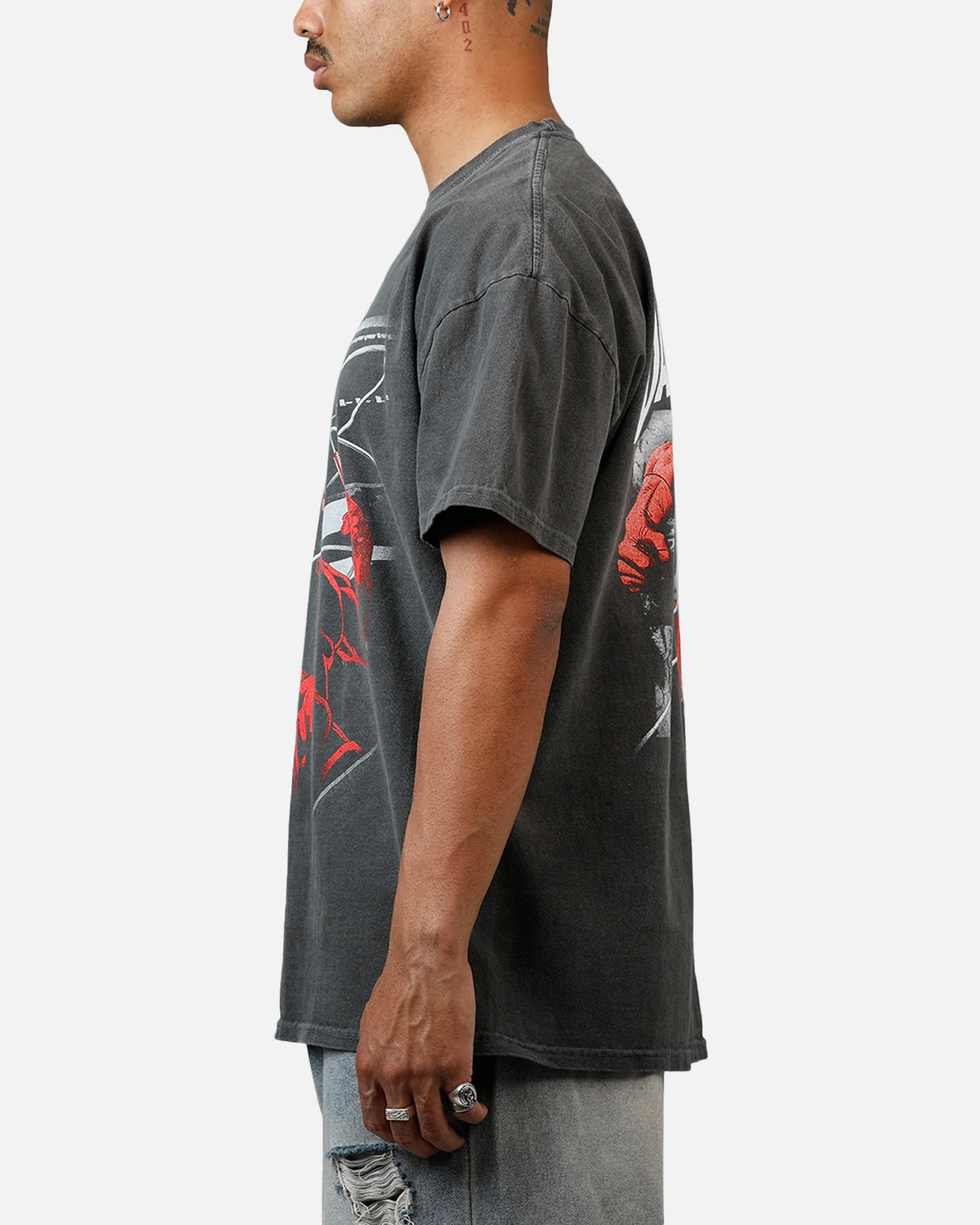 73Studio Marvel Daredevil Poster Heavyweight T-Shirt Black Wash - Image 5