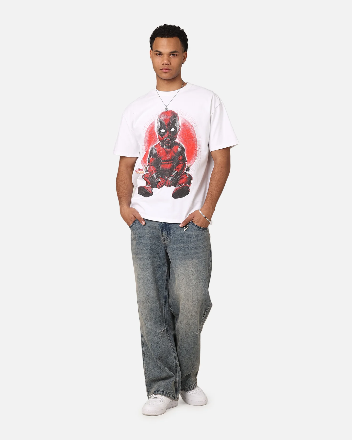 73Studio Marvel Deadpool Babypool Vintage T-Shirt White - Image 2