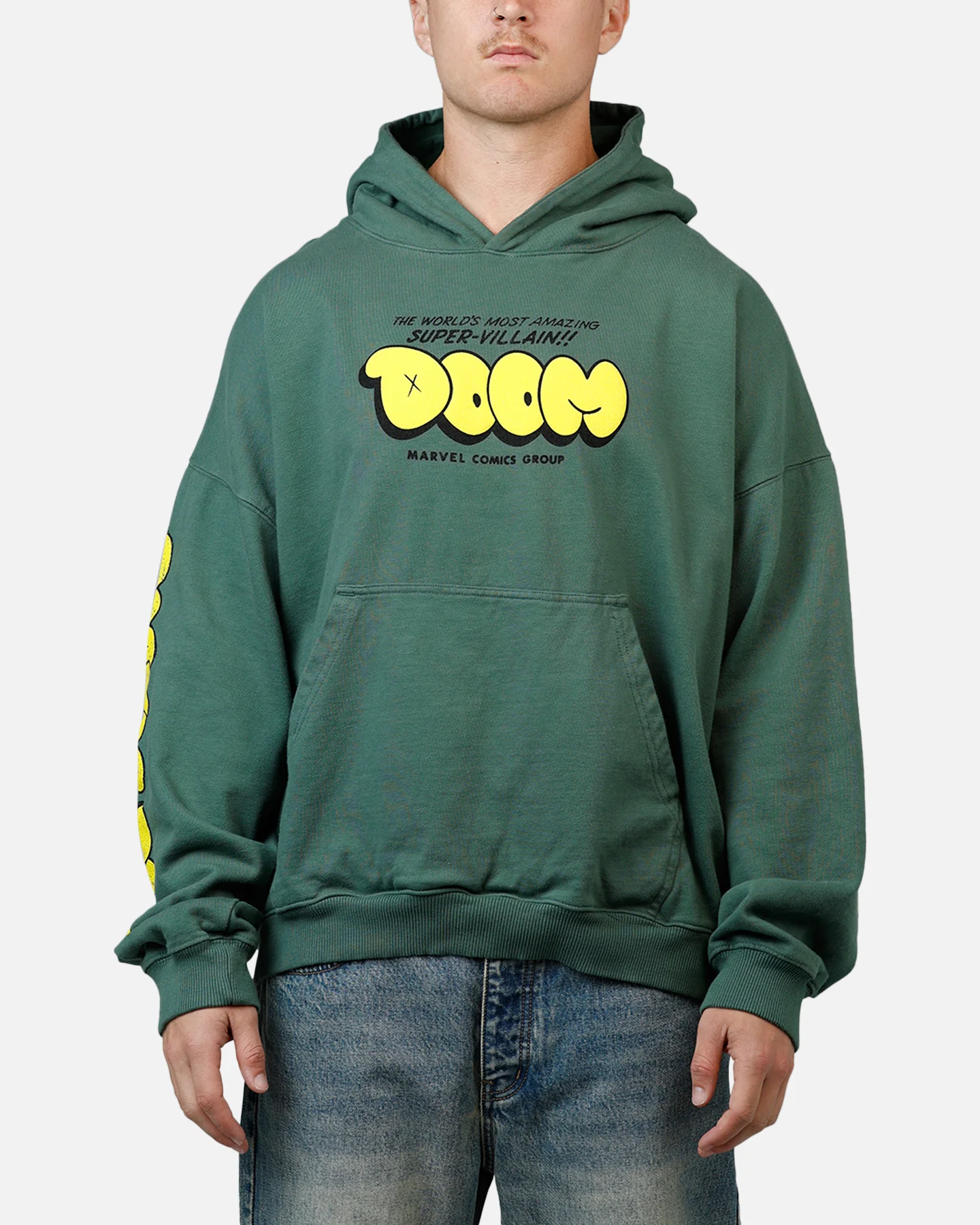 73Studio Marvel Fantastic Four Doctor Doom Villain Premium Hoodie Green - Image 2