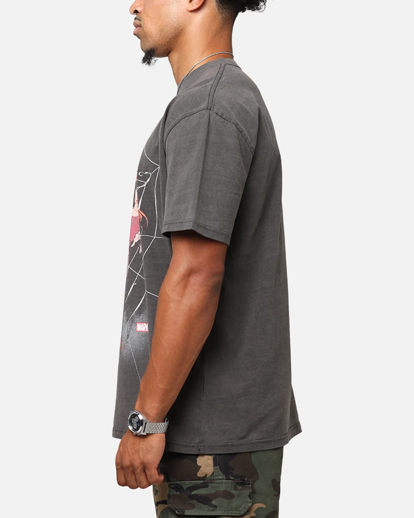 73Studio Marvel’s Spider-Man Peter Parker & MJ Heavyweight T-Shirt Black Wash - Image 5