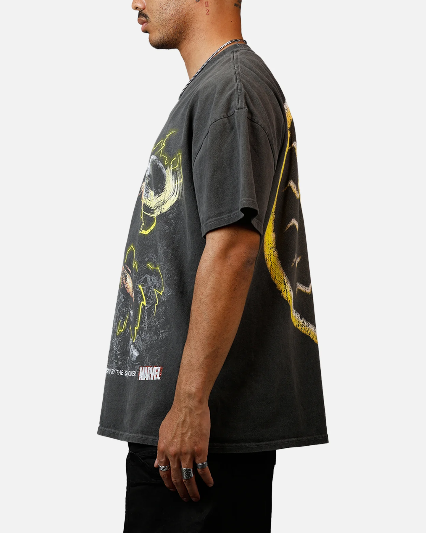 73Studio Marvel Sinister Six Shocker Heavyweight T-Shirt Black Wash - Image 5