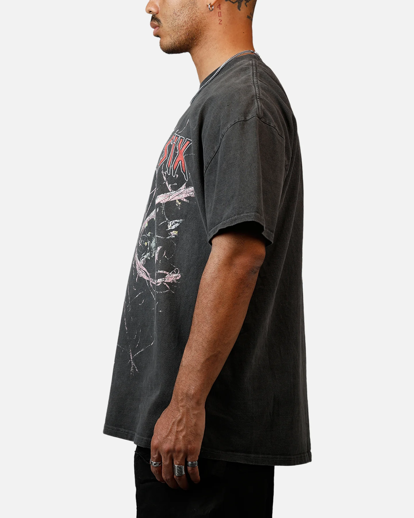 73Studio Marvel Sinister Six Through The Eyes Heavyweight T-Shirt Black Wash - Image 5