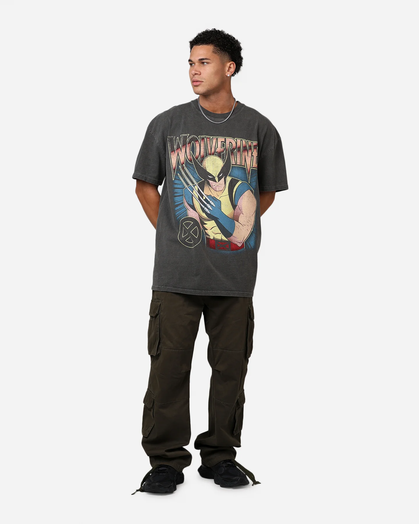 73Studio Marvel X-Men Wolverine Heavyweight T-Shirt Black Wash - Image 3