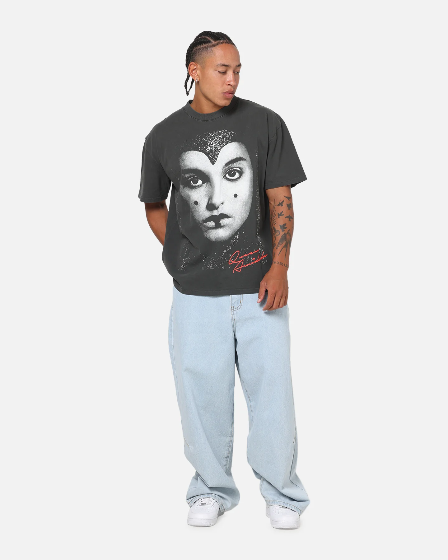73Studio Star Wars Queen Amidala Heavy T-Shirt Black Wash - Image 3