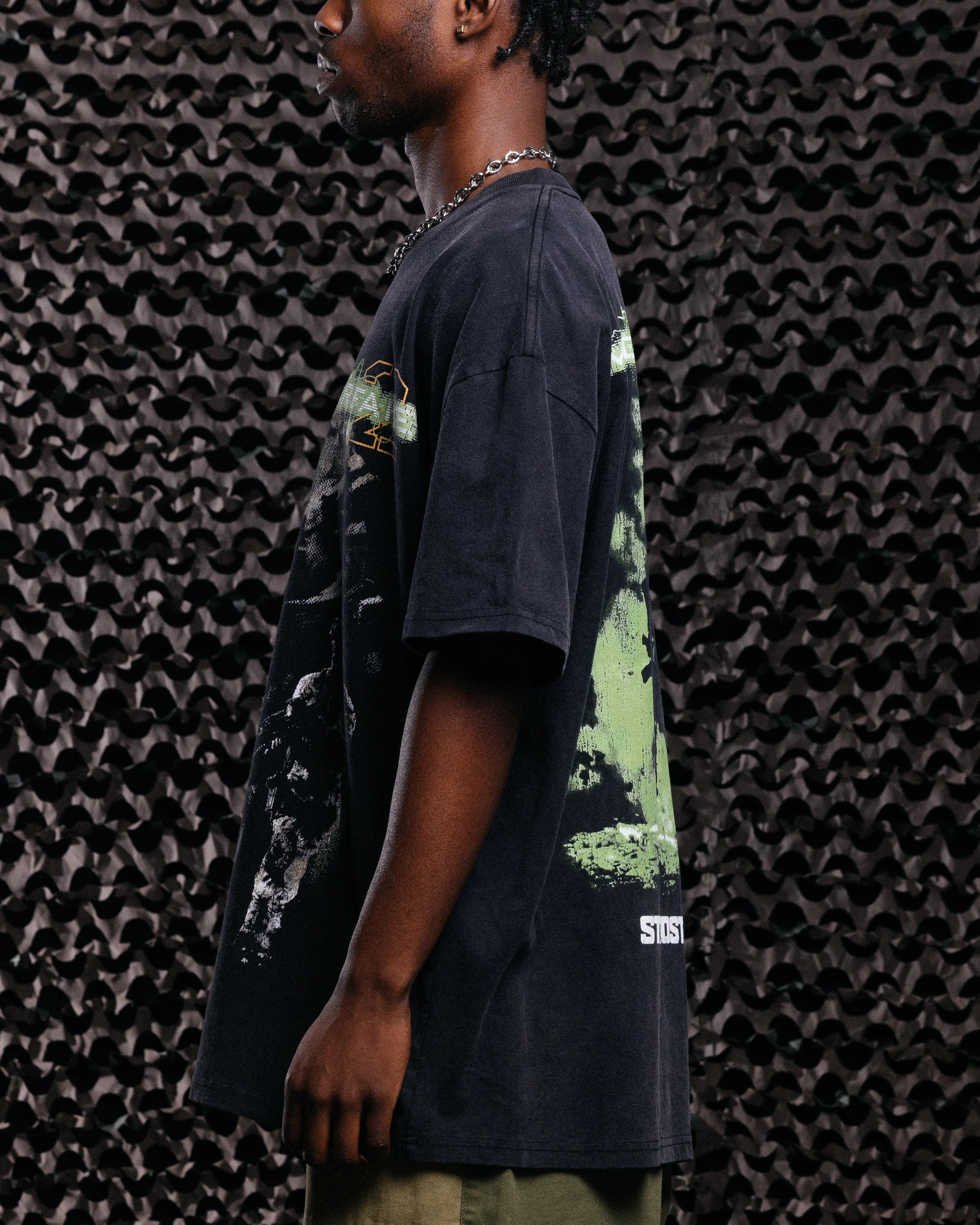 73Studio X Call Of Duty Modern Warfare 2 Vintage T-Shirt Black Acidwash - Image 6