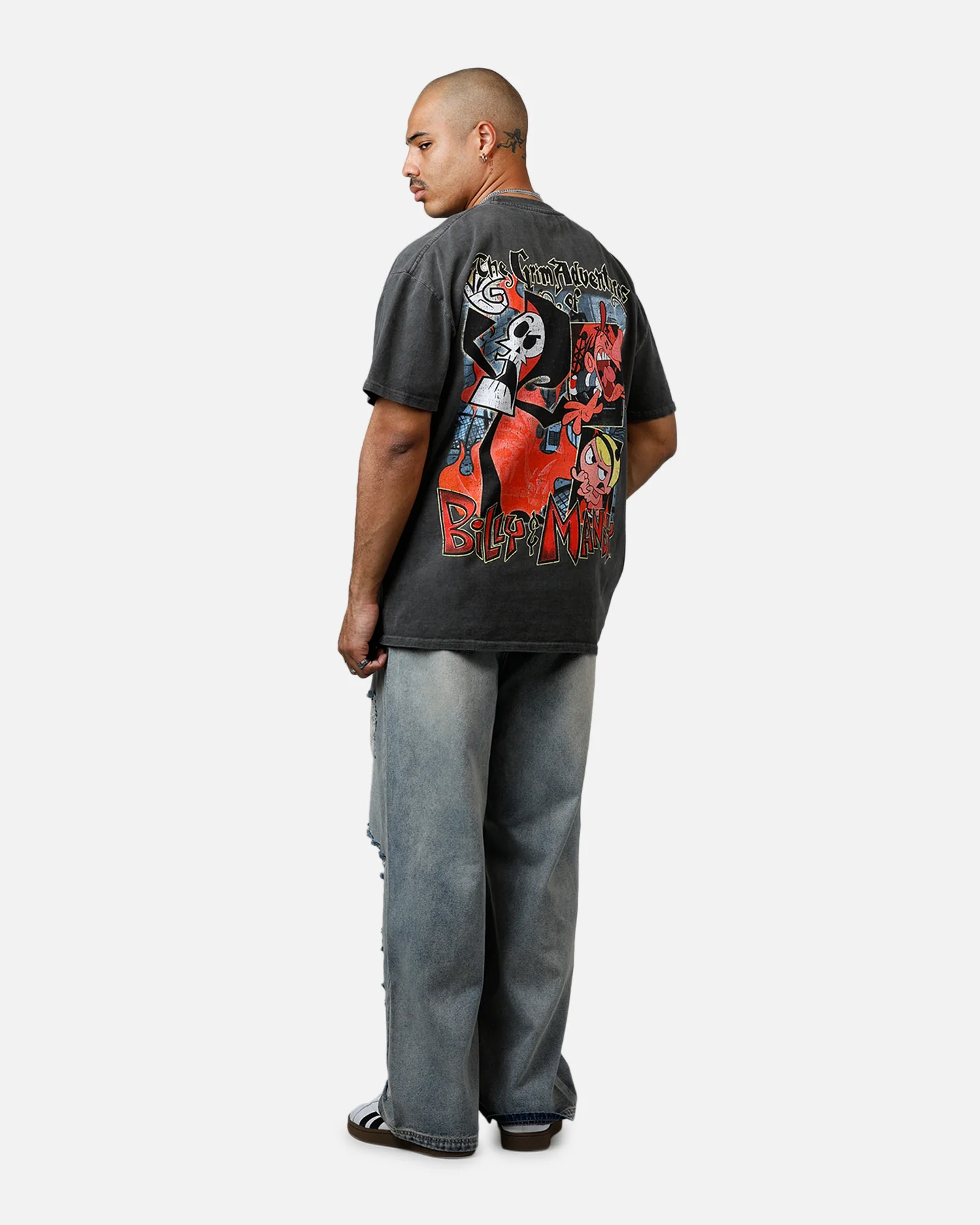 73Studio X Cartoon Network Grim Heavyweight Vintage T-Shirt Black Wash - Image 6