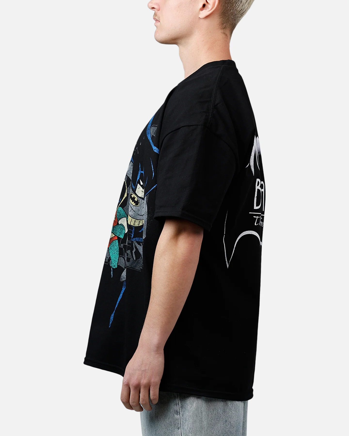 73Studio X DC 1992 Batman And Robin Heavyweight T-Shirt Black - Image 5