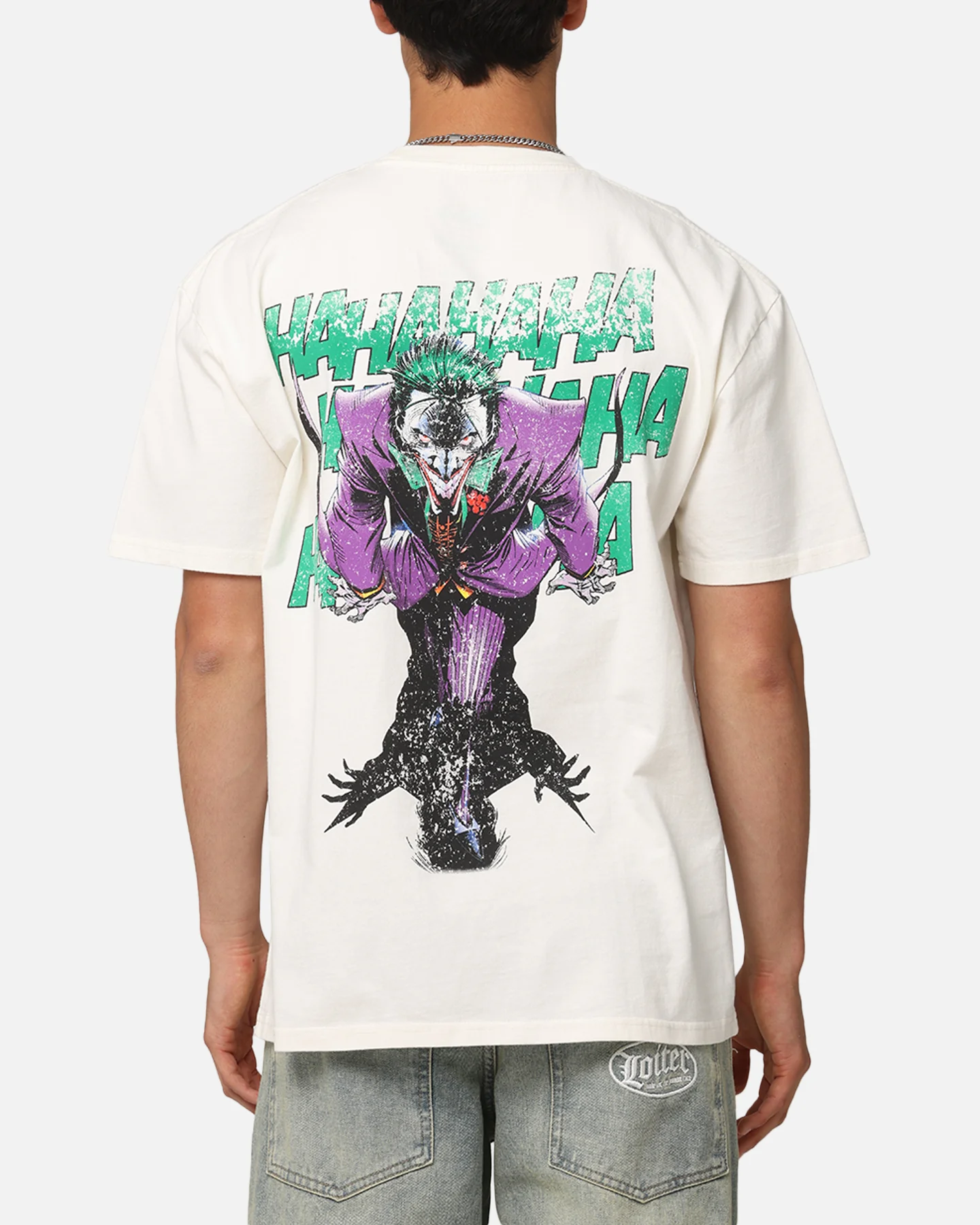 73Studio X DC Batman The Joker Rings Heavyweight T-Shirt Off White - Image 2