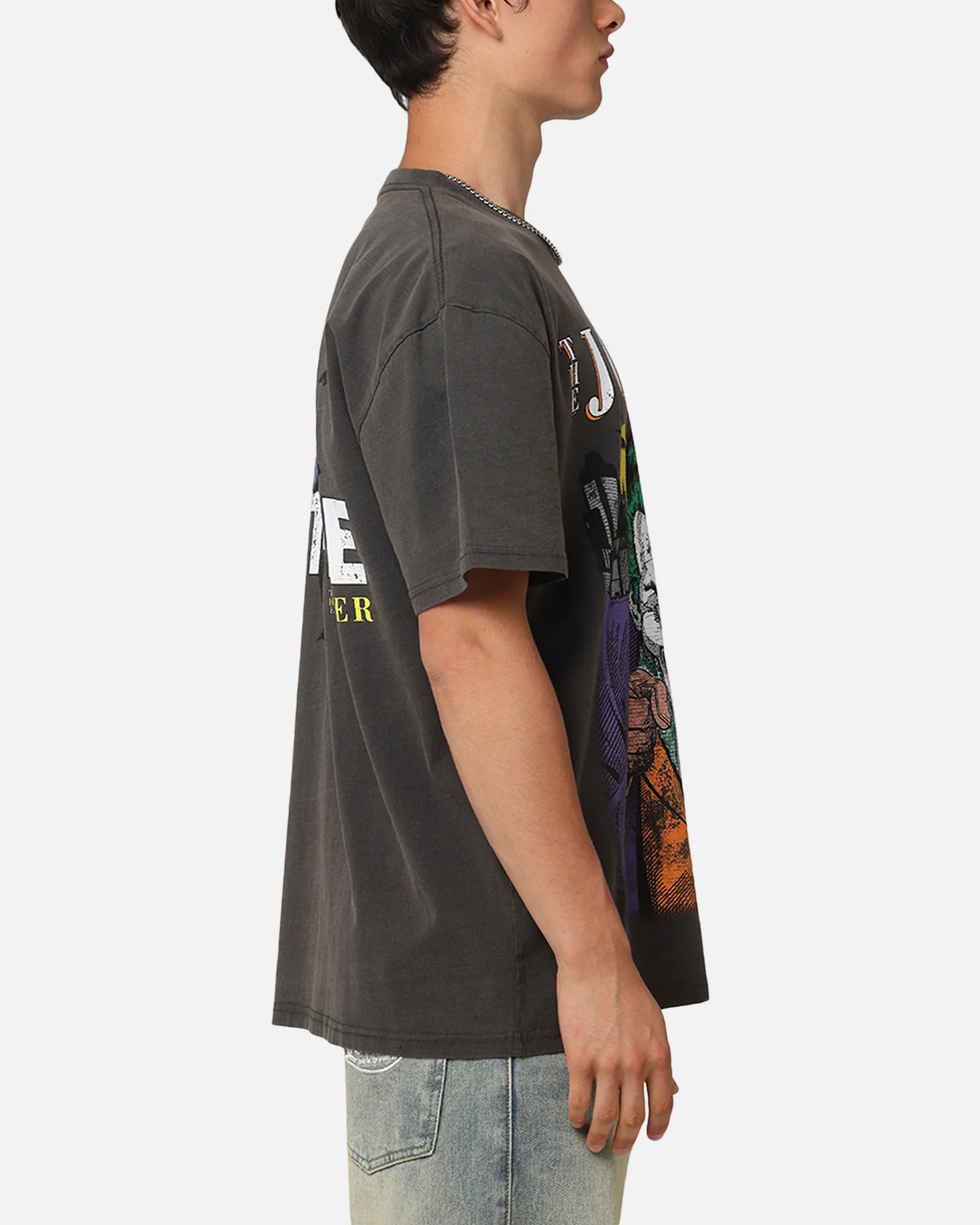 73Studio X DC Batman The Joker Vote For Me Heavyweight T-Shirt Black Wash - Image 5