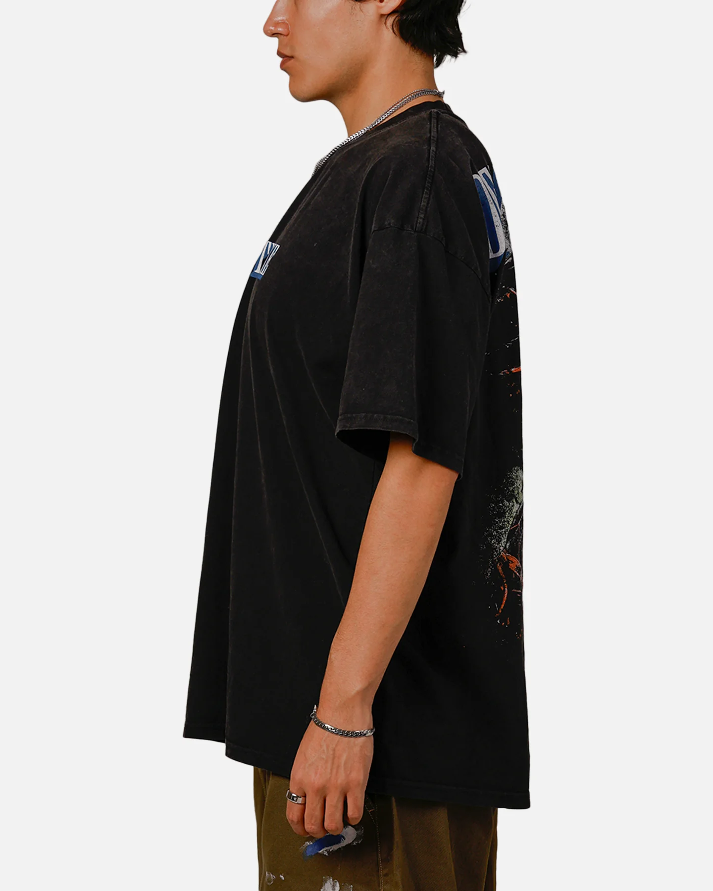 73Studio X DC Deathstroke Vintage T-Shirt Black Acidwash - Image 5