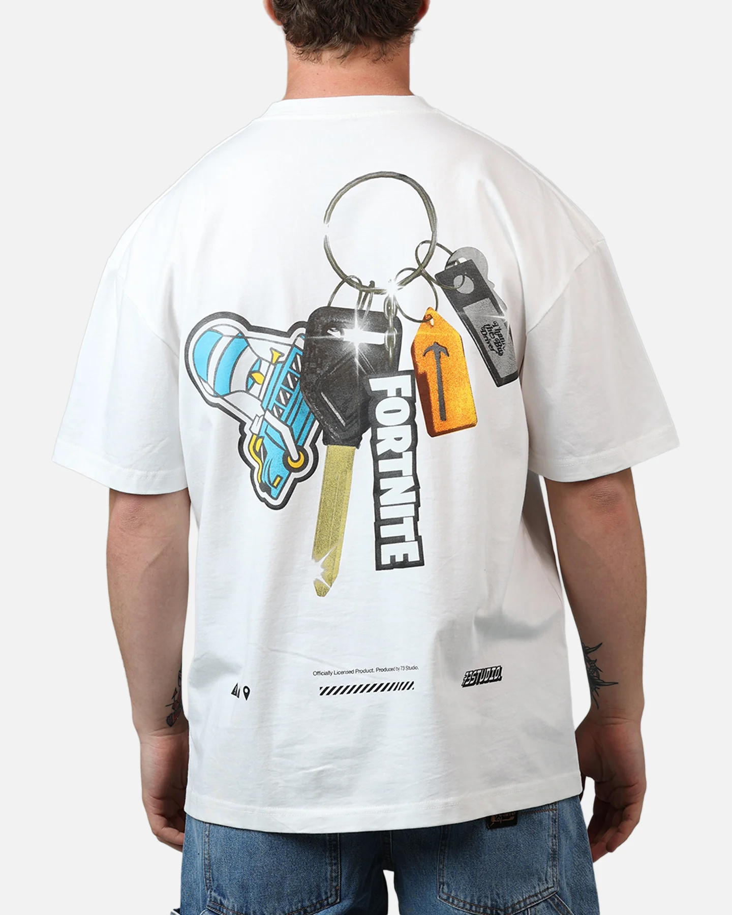 73Studio X Fortnite Thank U Bus Driver T-Shirt White