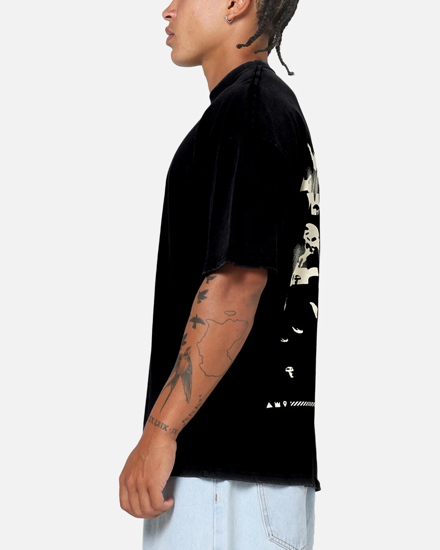 73Studio X Fortnite Where We Droppin T-Shirt Black Acidwash - Image 6
