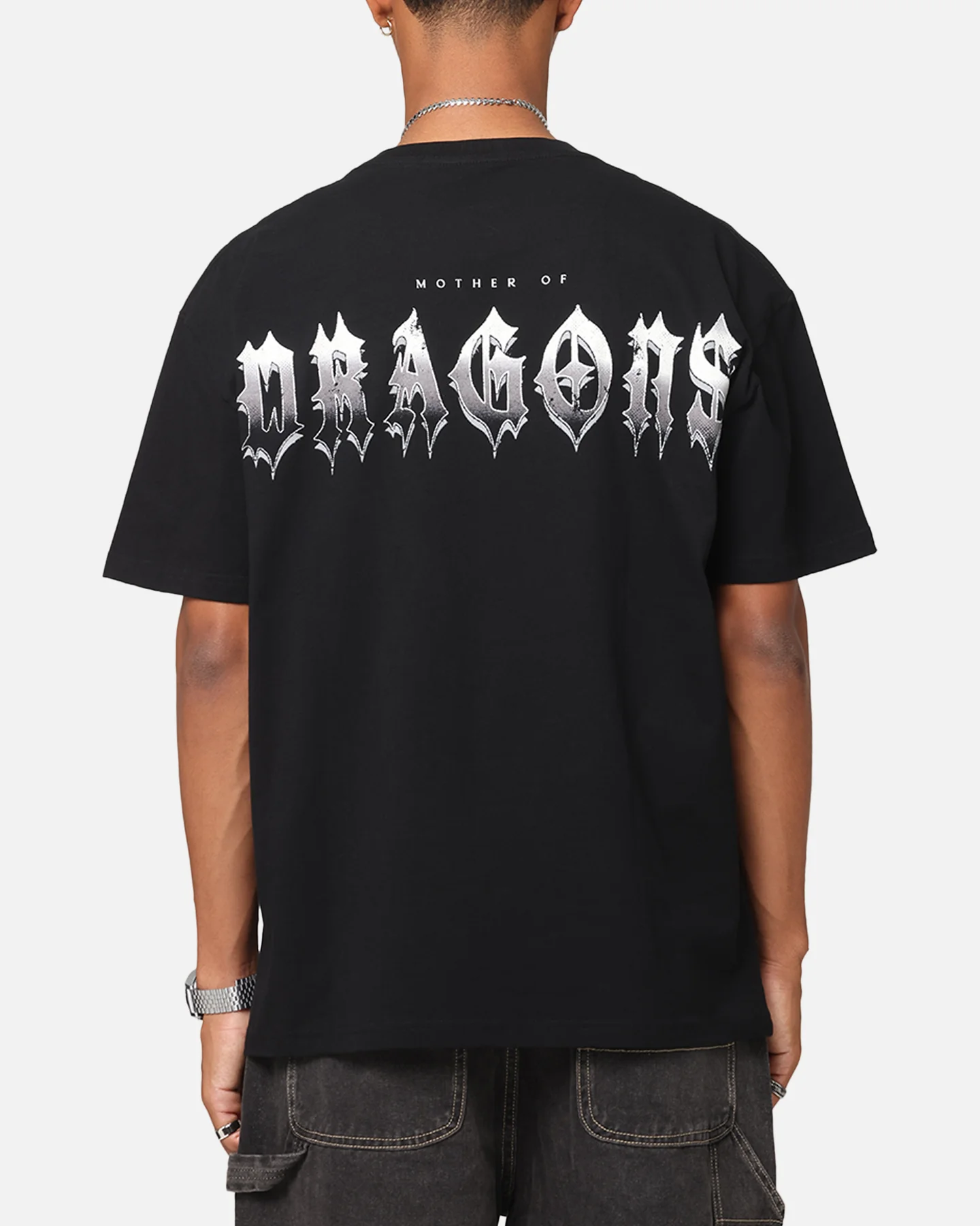 73Studio X Game Of Thrones Mother Of Dragons Vintage T-Shirt Black Acidwash - Image 2