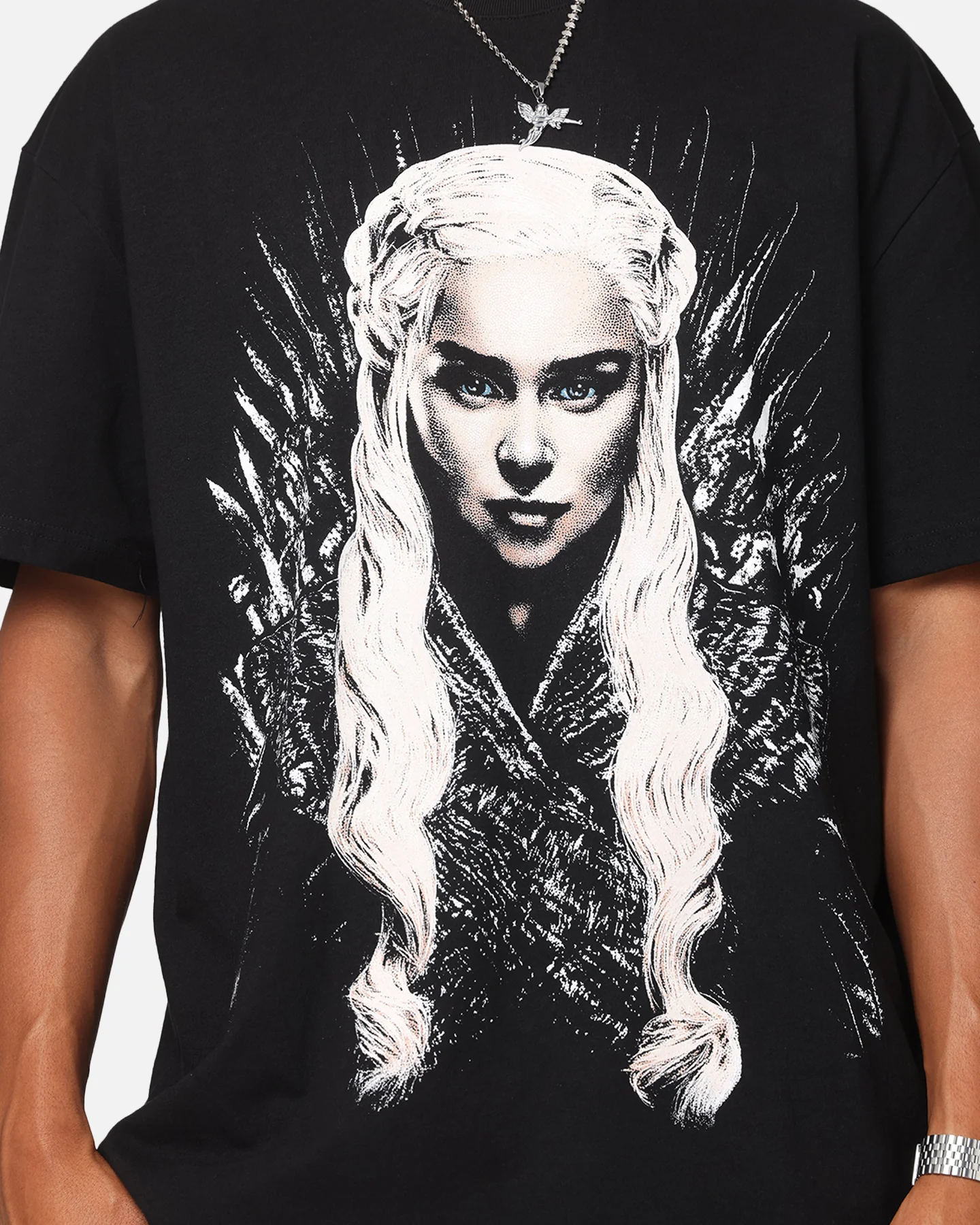 73Studio X Game Of Thrones Mother Of Dragons Vintage T-Shirt Black Acidwash - Image 7