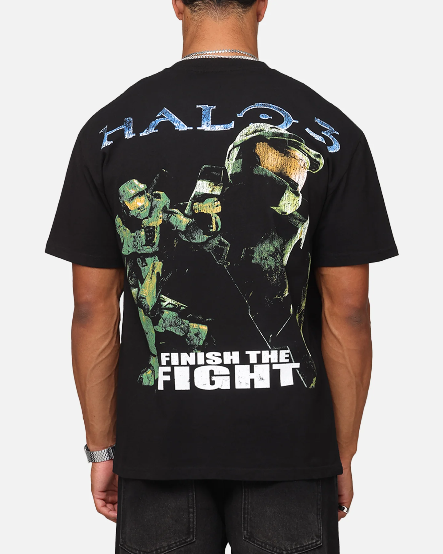 73Studio X Halo Big Head Heavyweight T-Shirt Black - Image 2