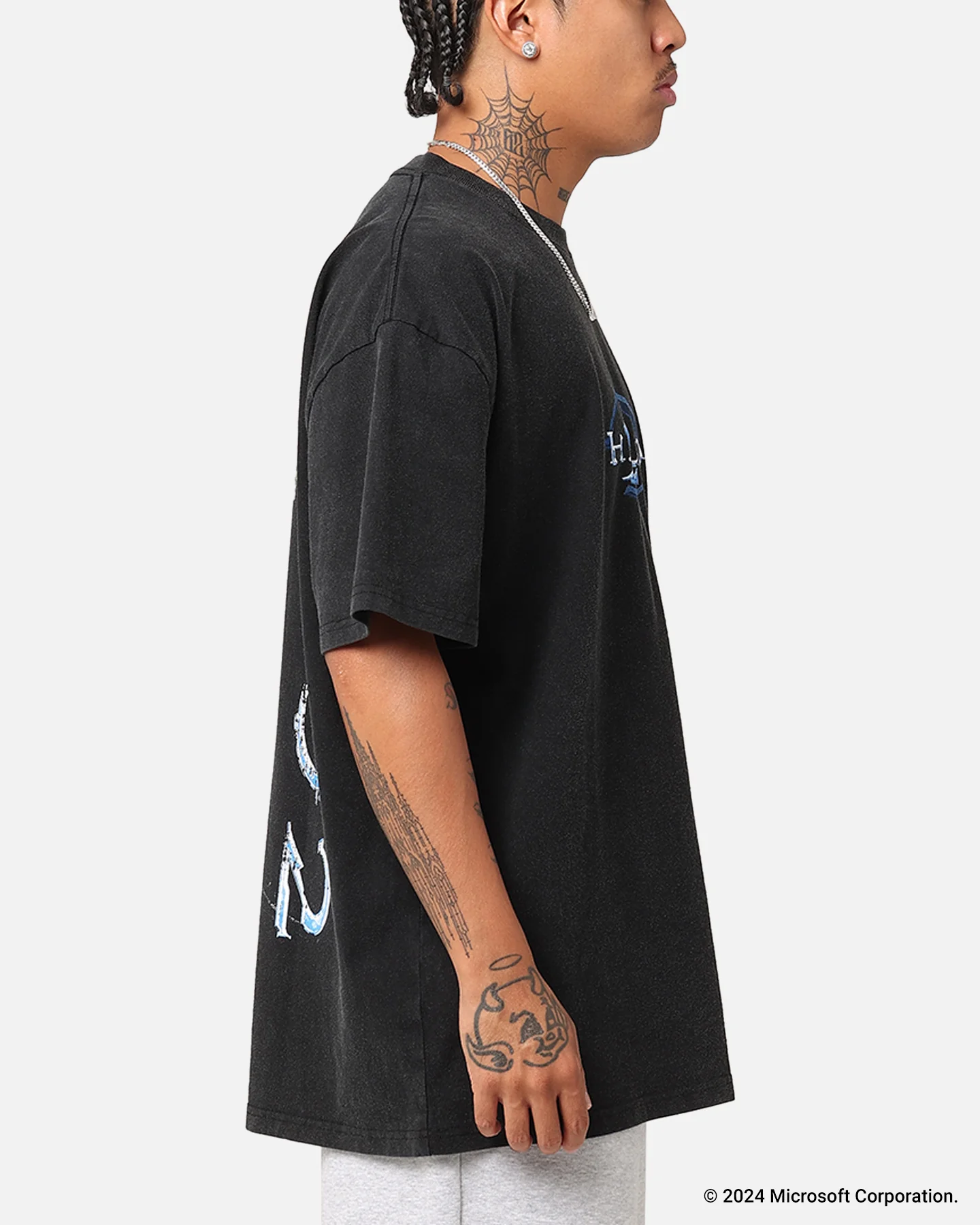 73Studio X Halo Halo 2 Vintage T-Shirt Black Acidwash - Image 5