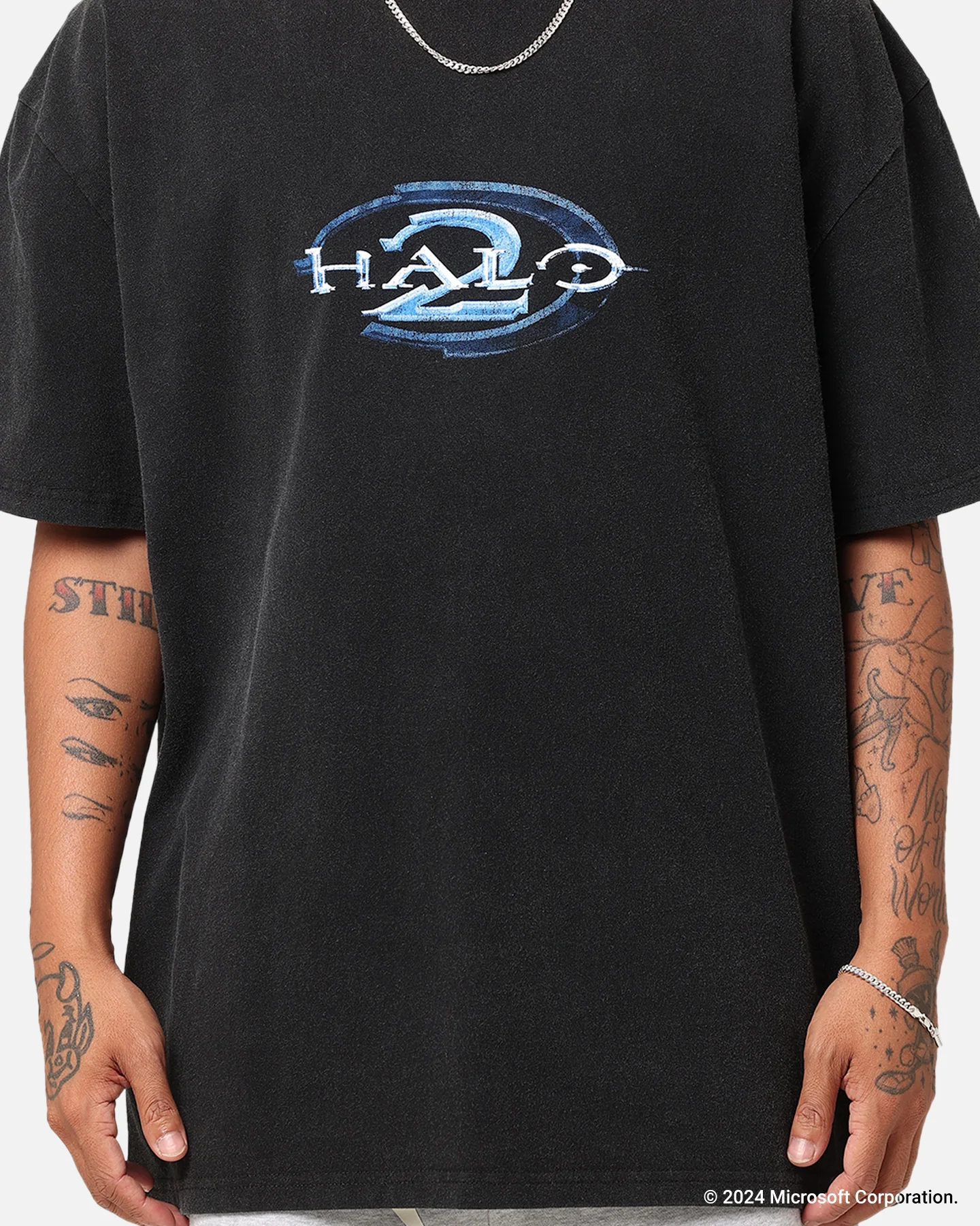 73Studio X Halo Halo 2 Vintage T-Shirt Black Acidwash - Image 7